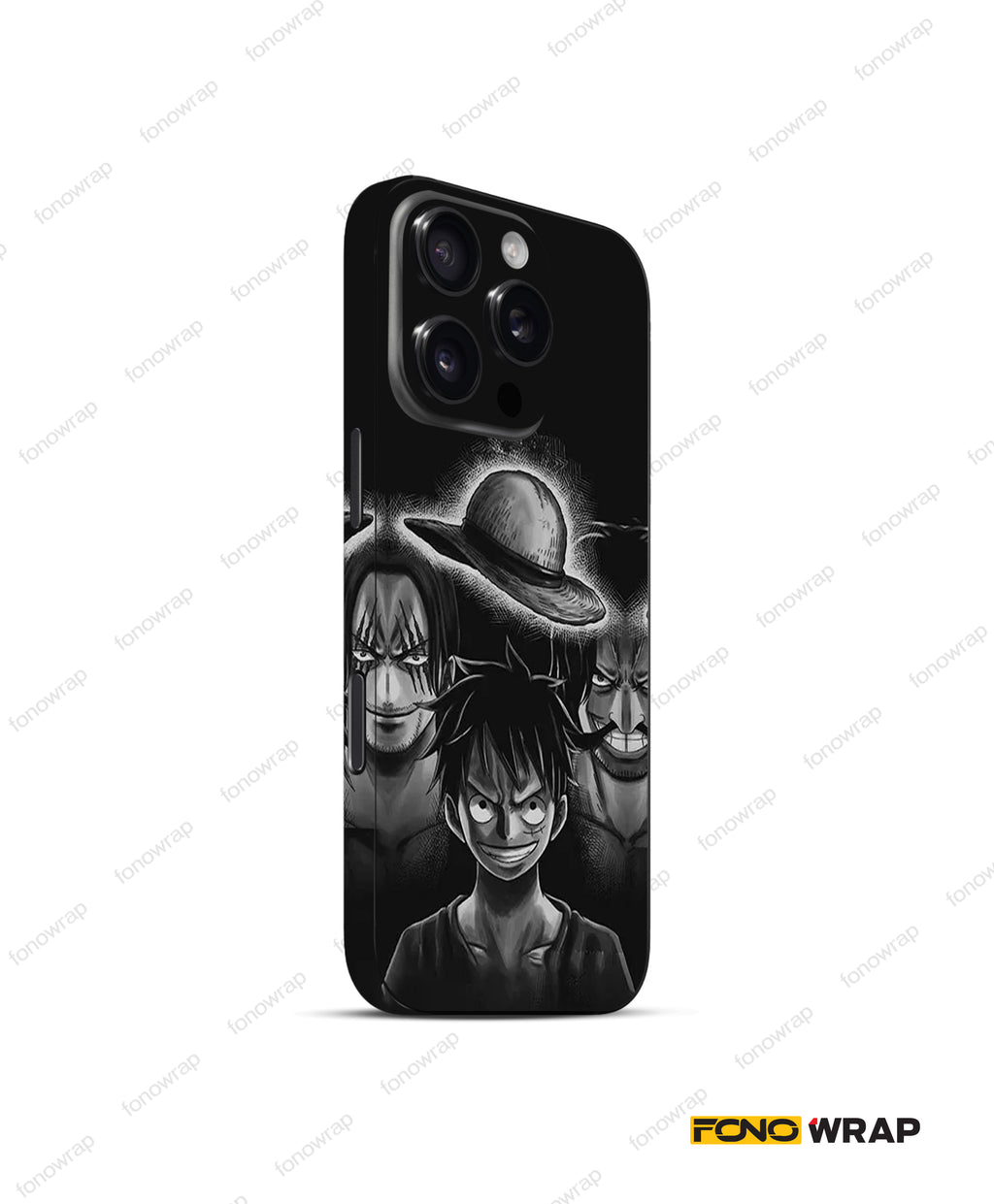 Luffy Monochrome Embossed Mobile Skin