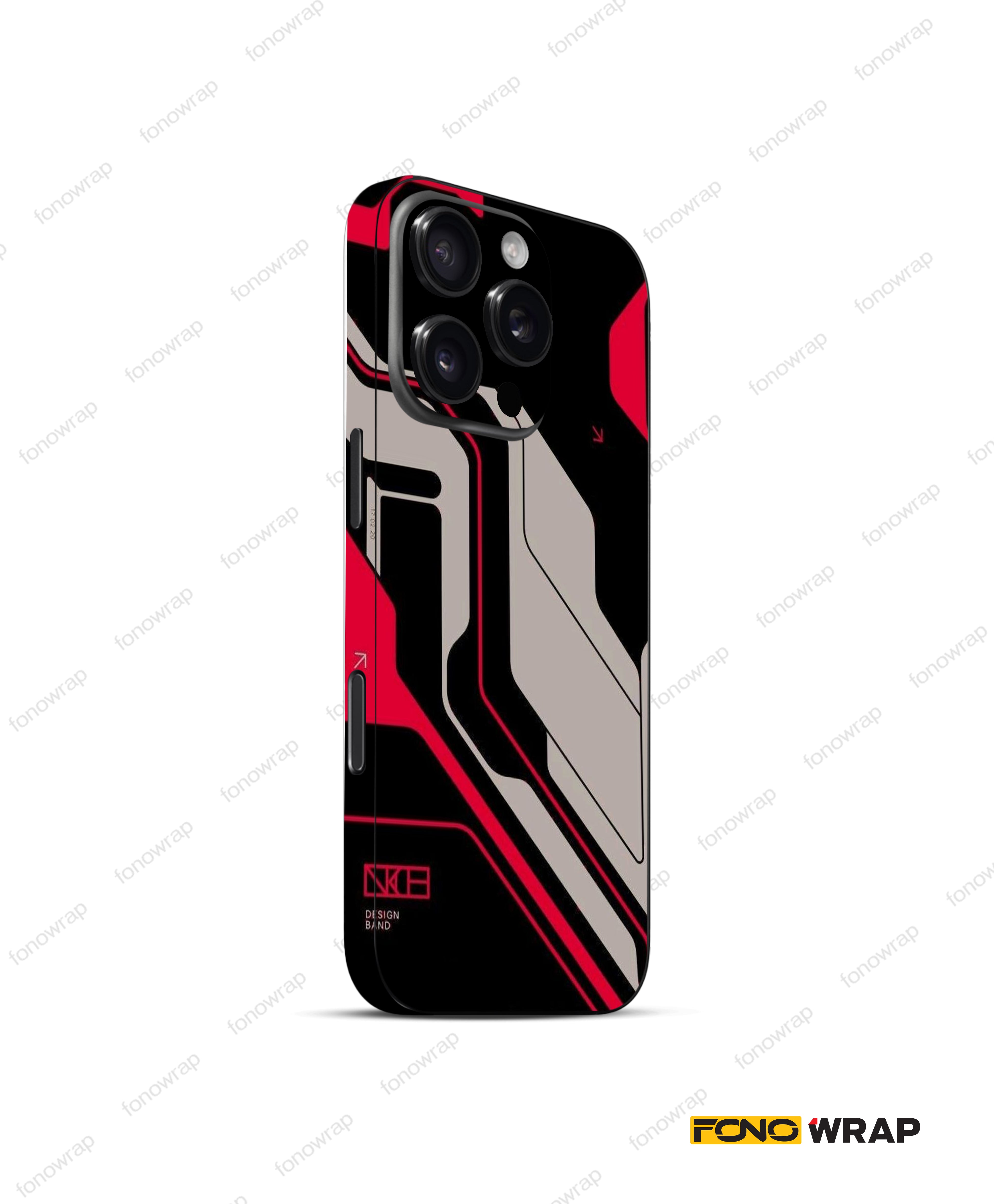 Red CP Abstract 3D Embossed Mobile Skin