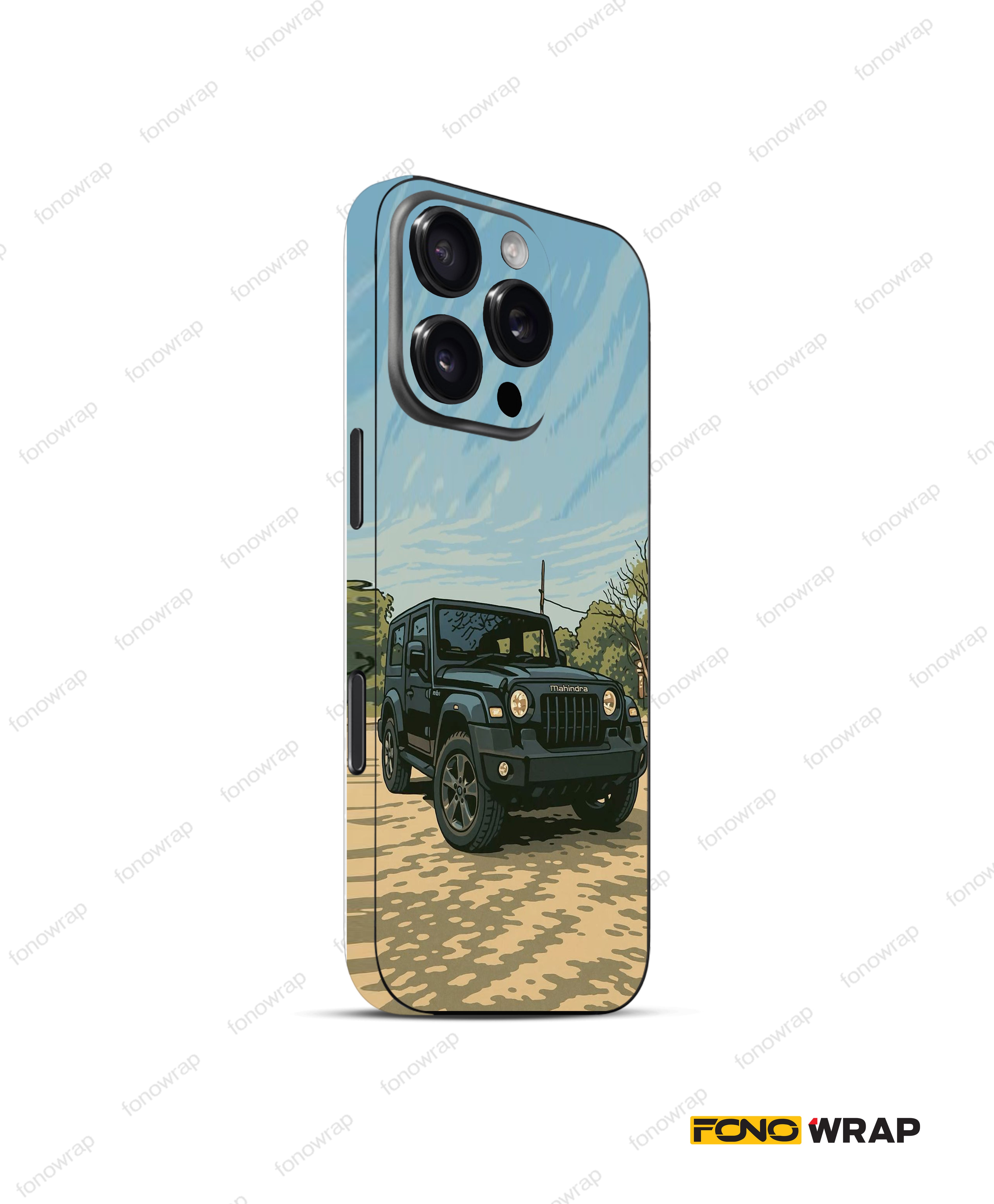 Indian Wrangler 3D Embossed Mobile Skin