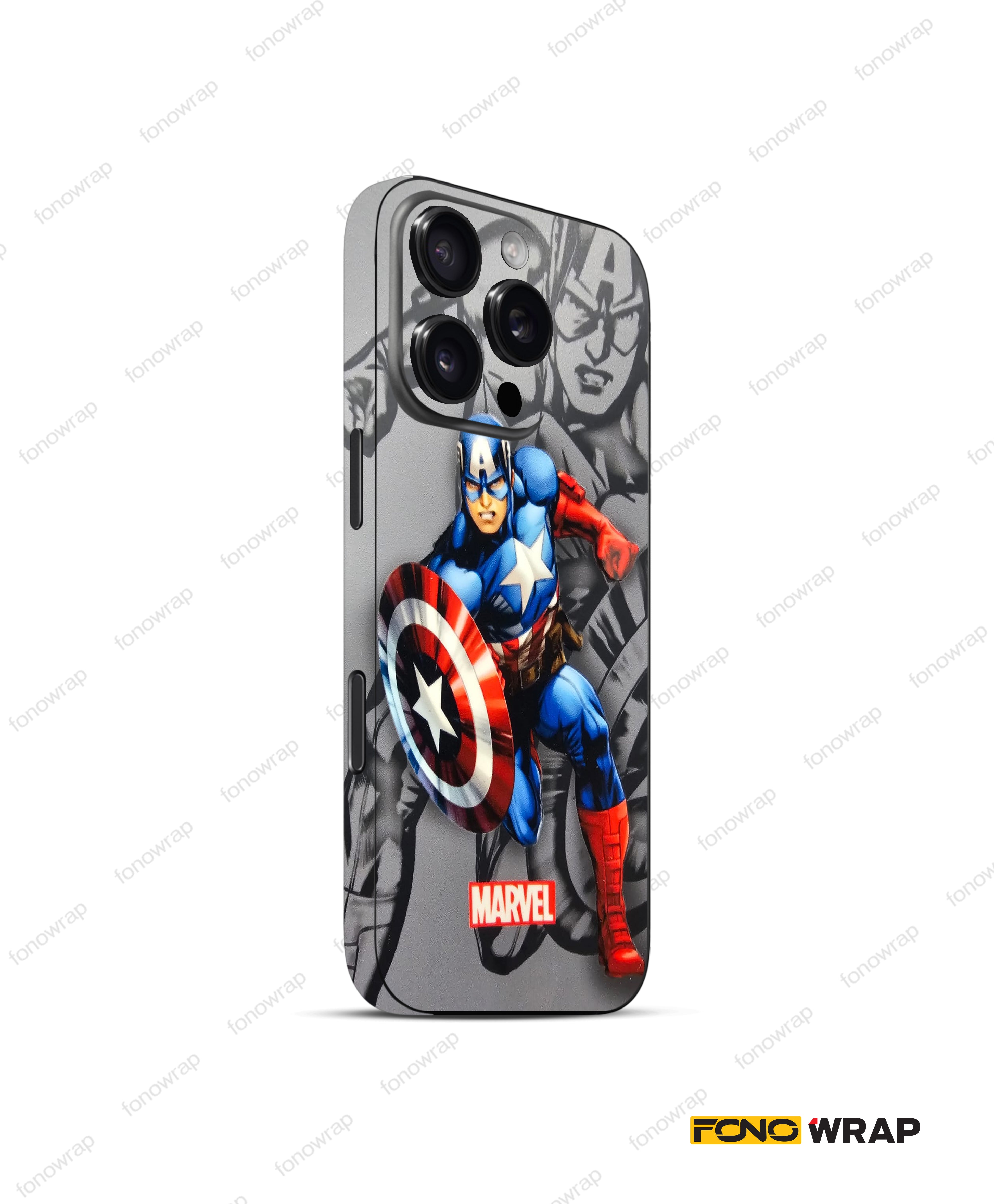 Captain America V3 3D Embossed Mobile Skin