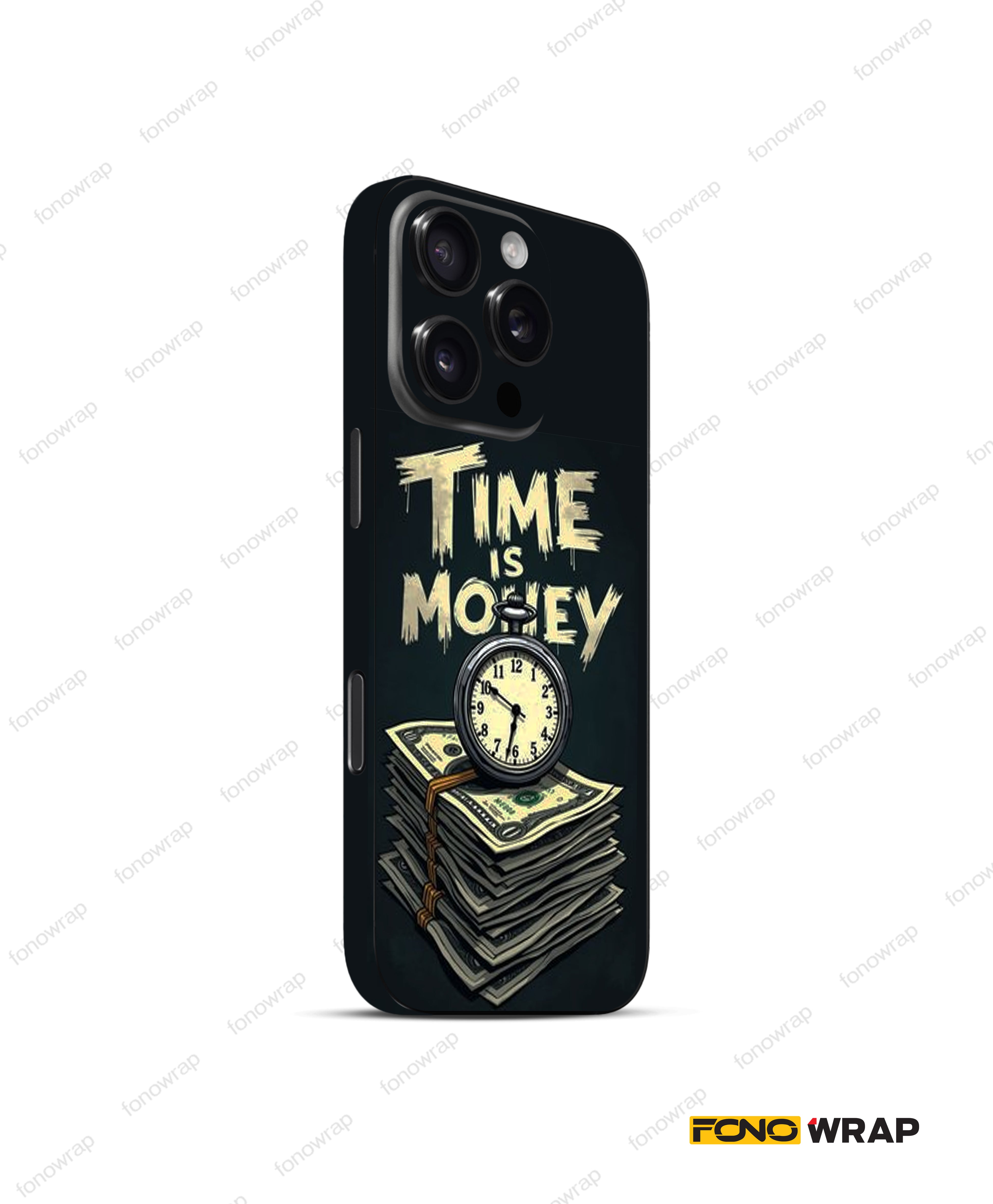Time is Money 3D Embossed Mobile Skin