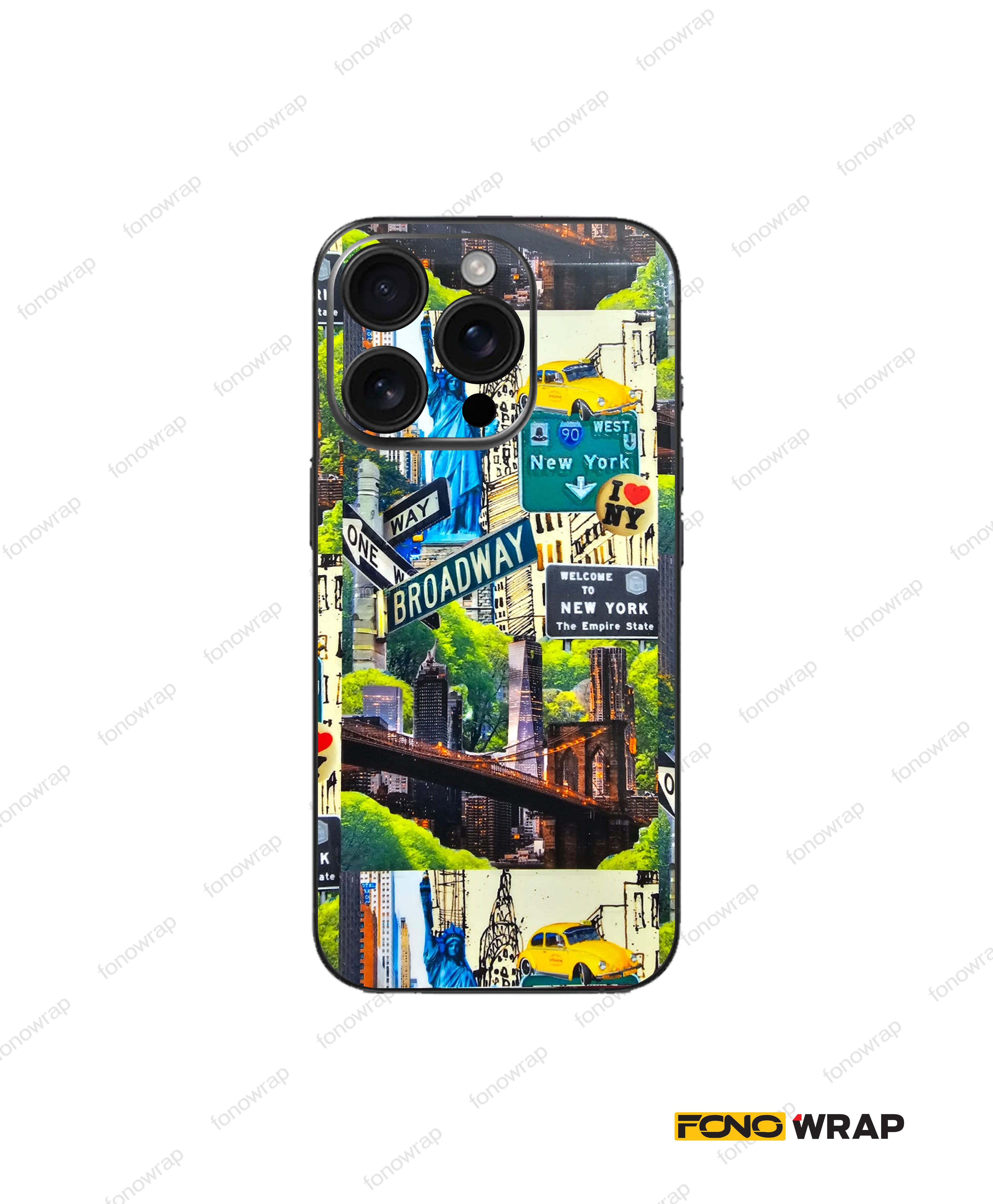 Broadway 3D Embossed Mobile Skin