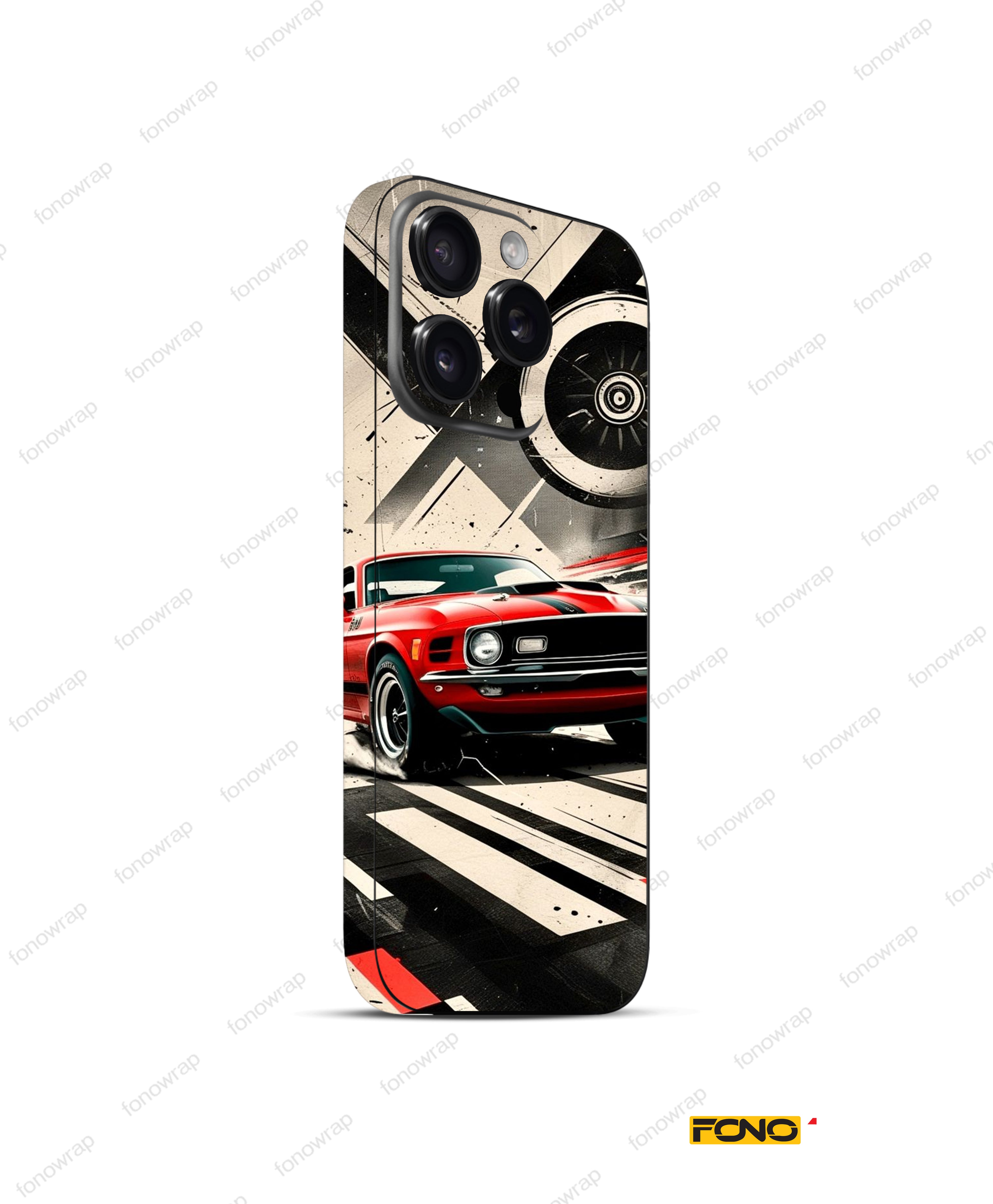 Classic Red 3D Embossed Mobile Skin