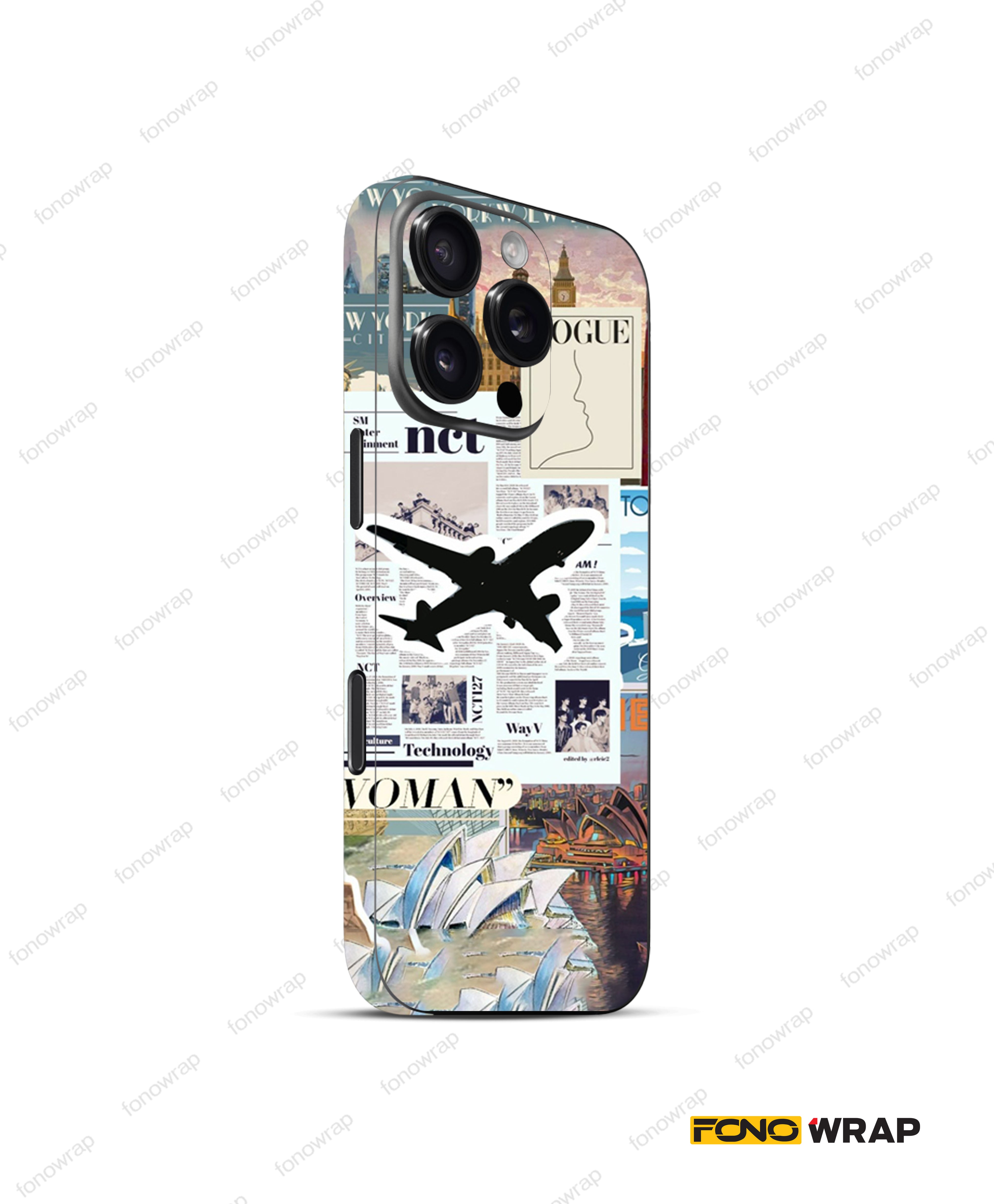 Travel 01 3D Embossed Mobile Skin