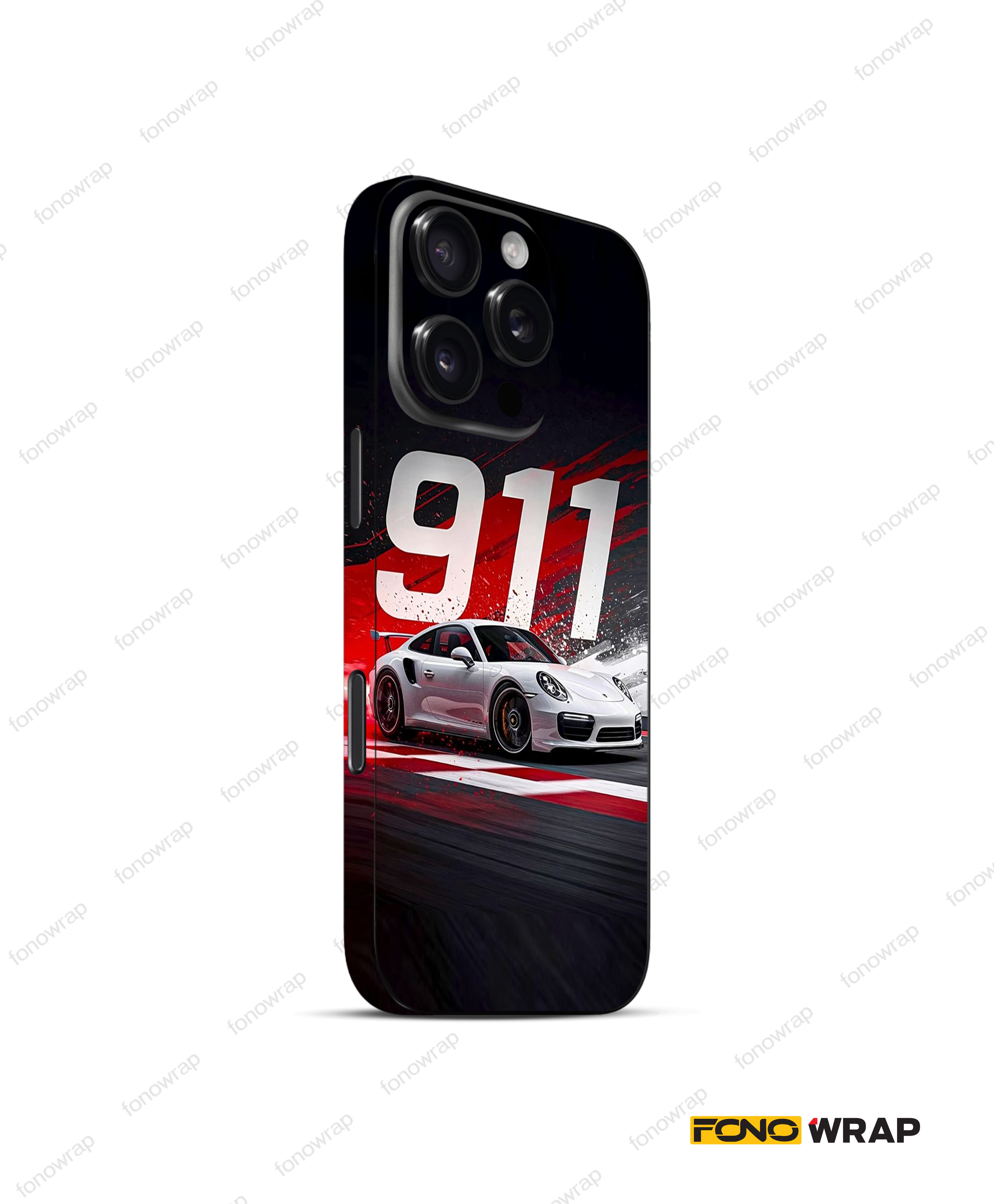 911 Sports 3D Embossed Mobile Skin