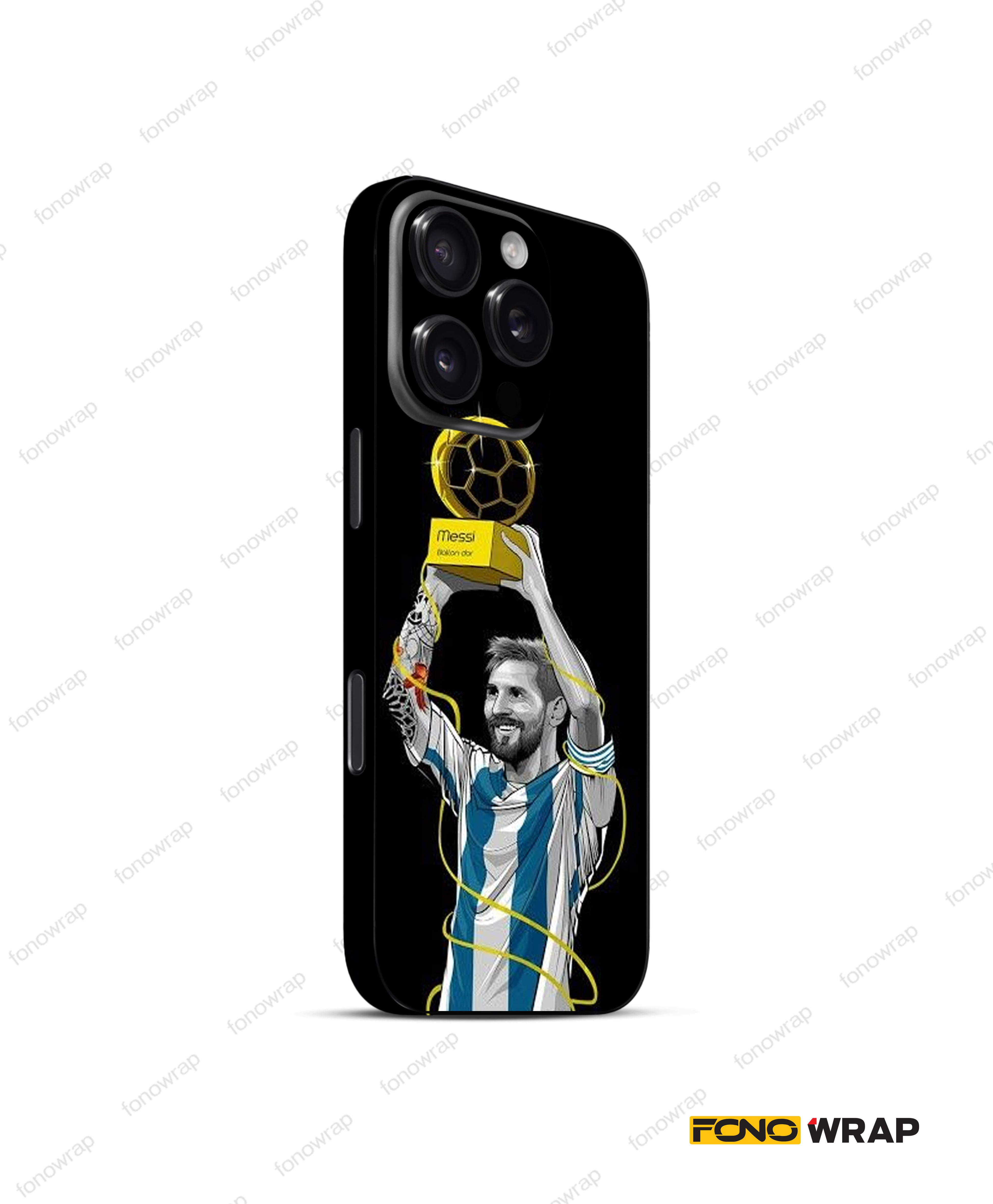Messi 3D Embossed Mobile Skin
