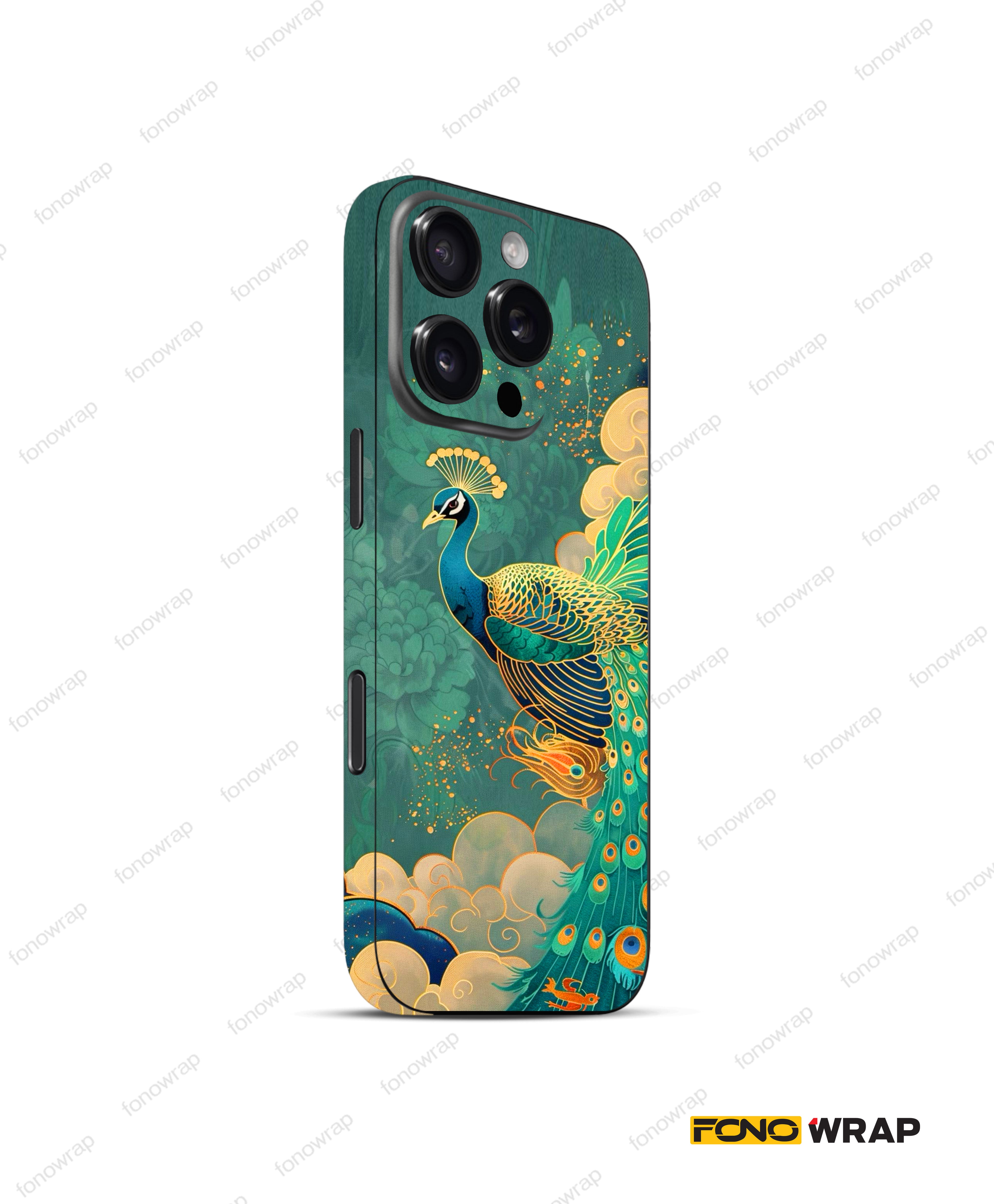 Peacock 3D Embossed Mobile Skin