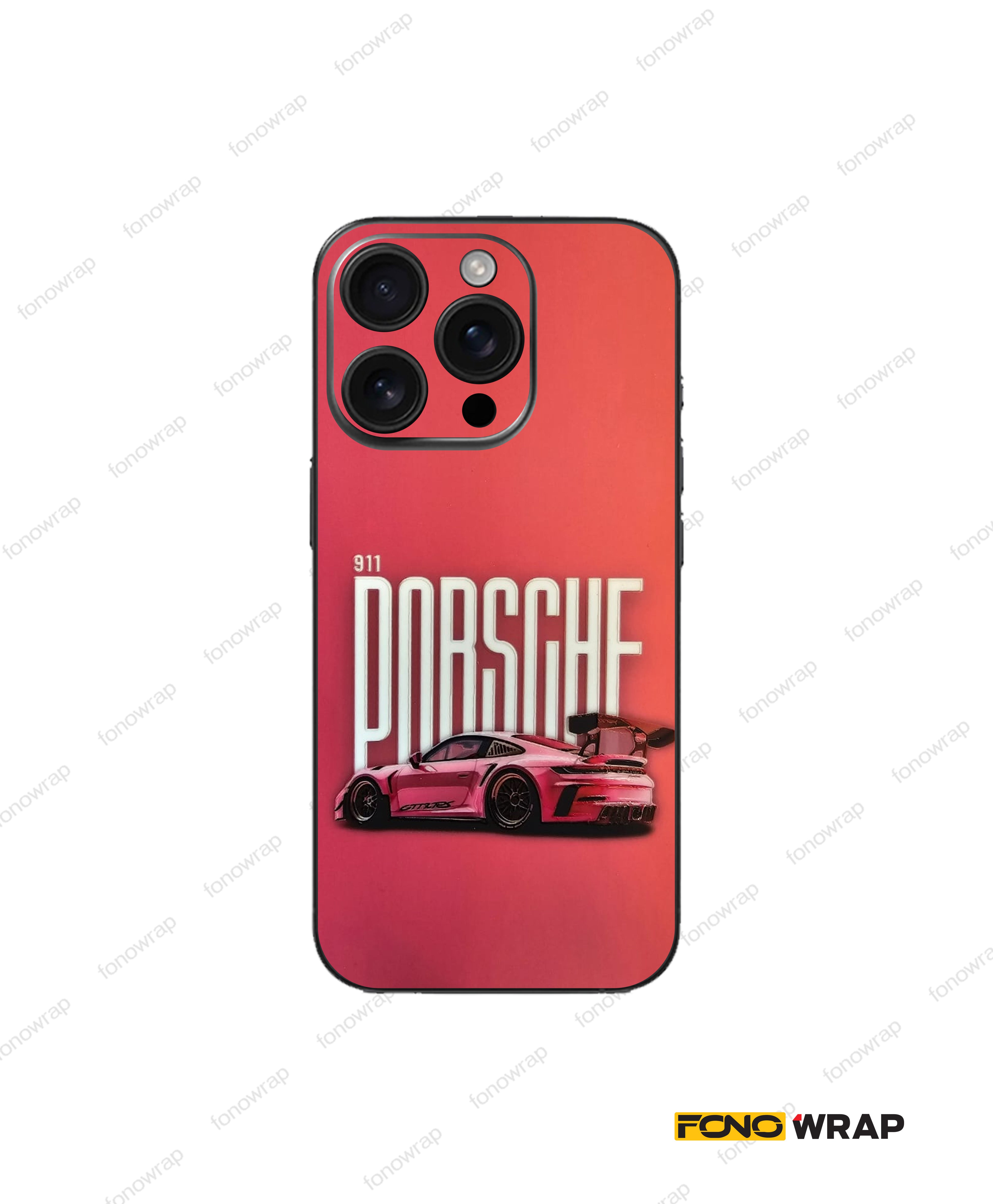Porsche Pink 3D Embossed Mobile Skin