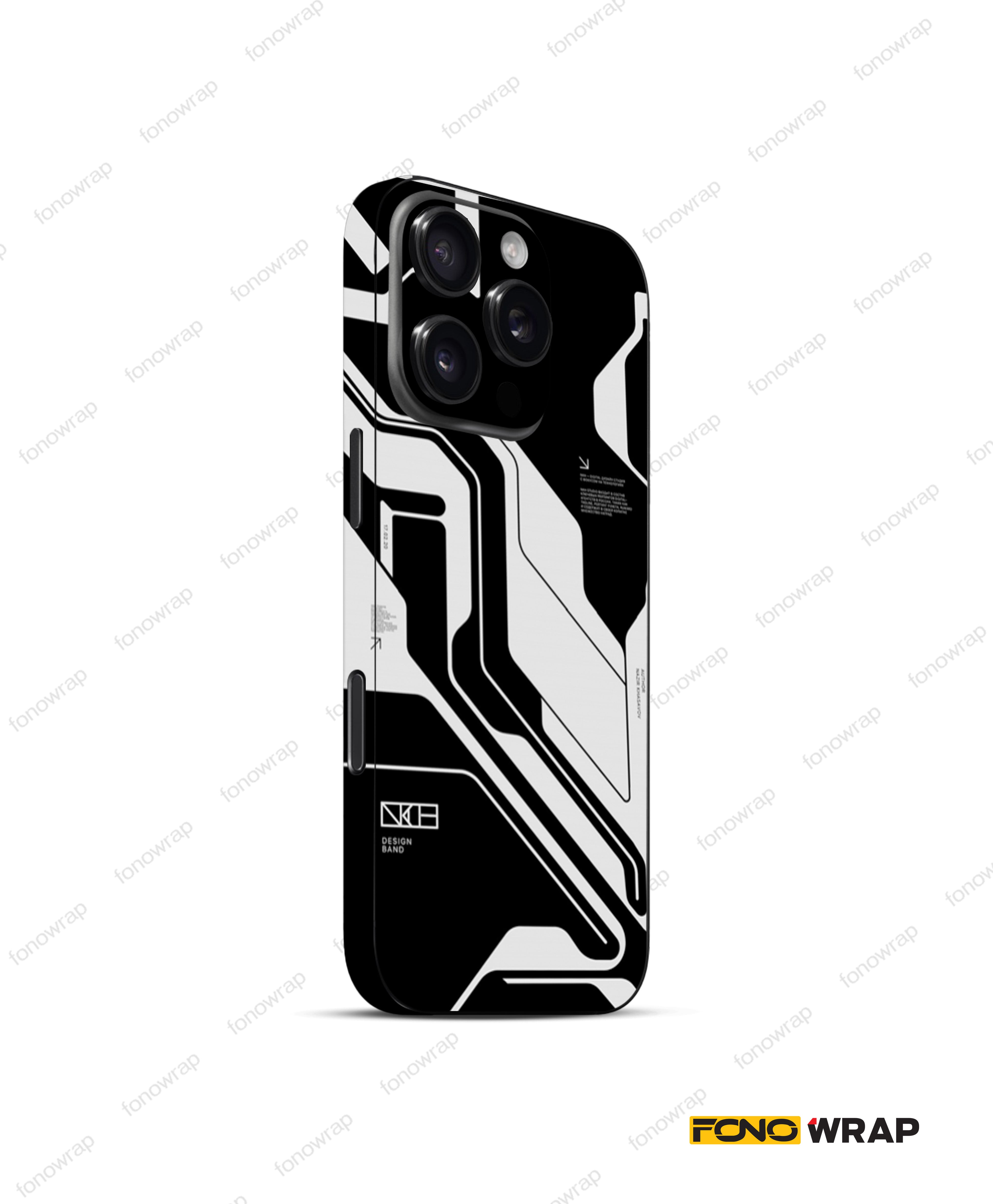 Cyber Punk Black 3D Embossed Mobile Skin