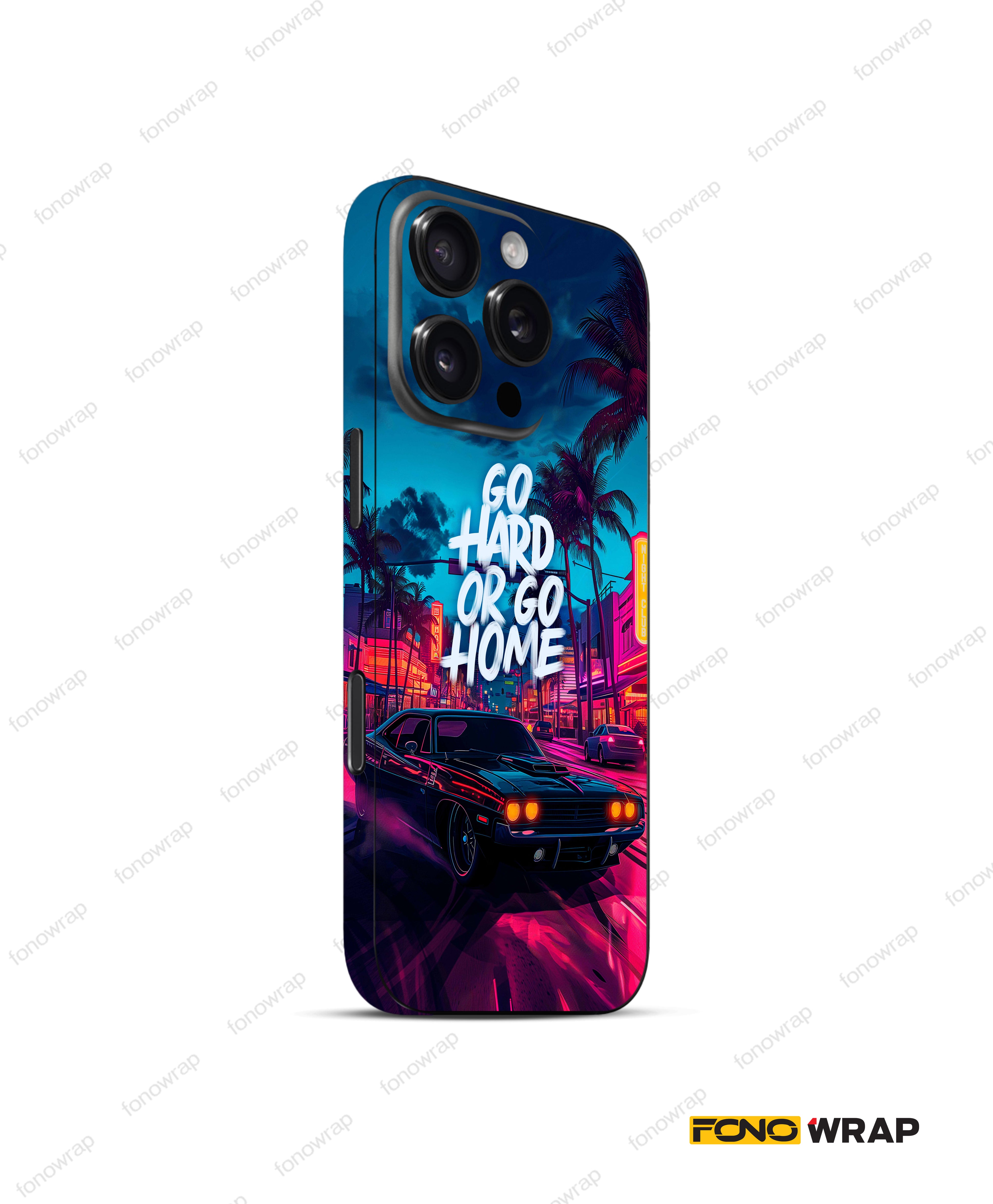 Purple Car 3D Embossed Mobile Skin
