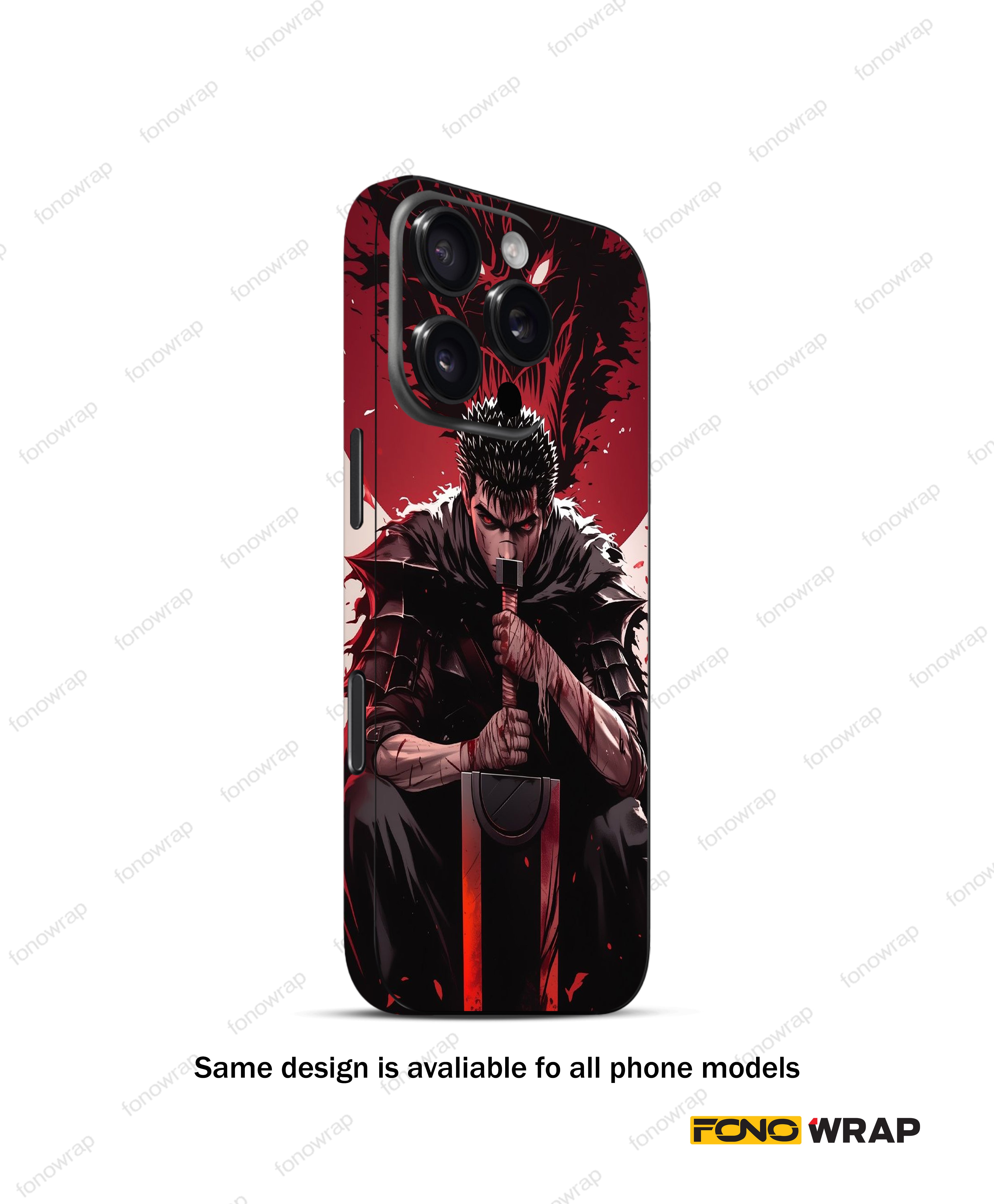 Berserk Anime 3D Embossed Mobile Skin