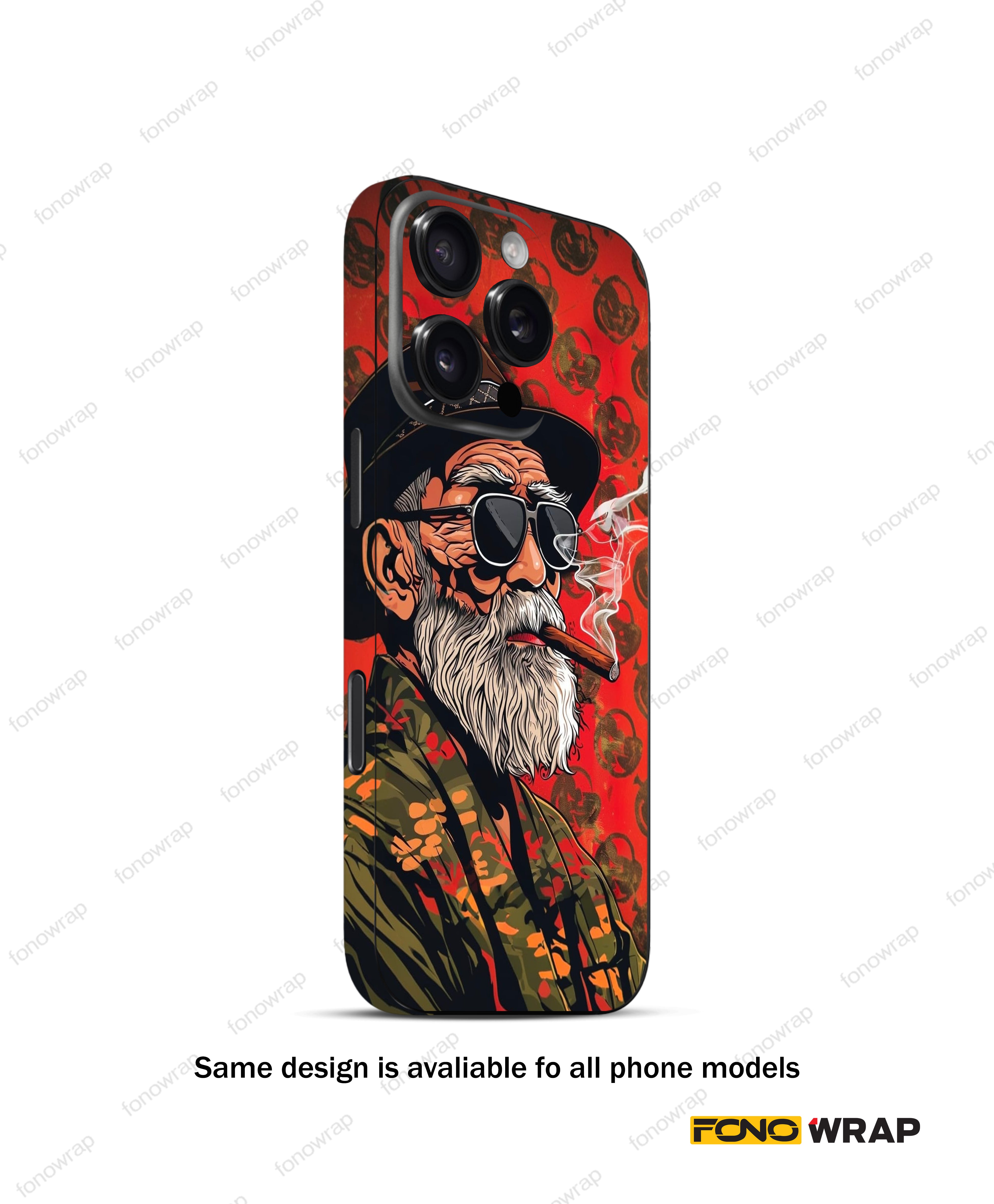 Roshi Anime 3D Embossed Mobile Skin
