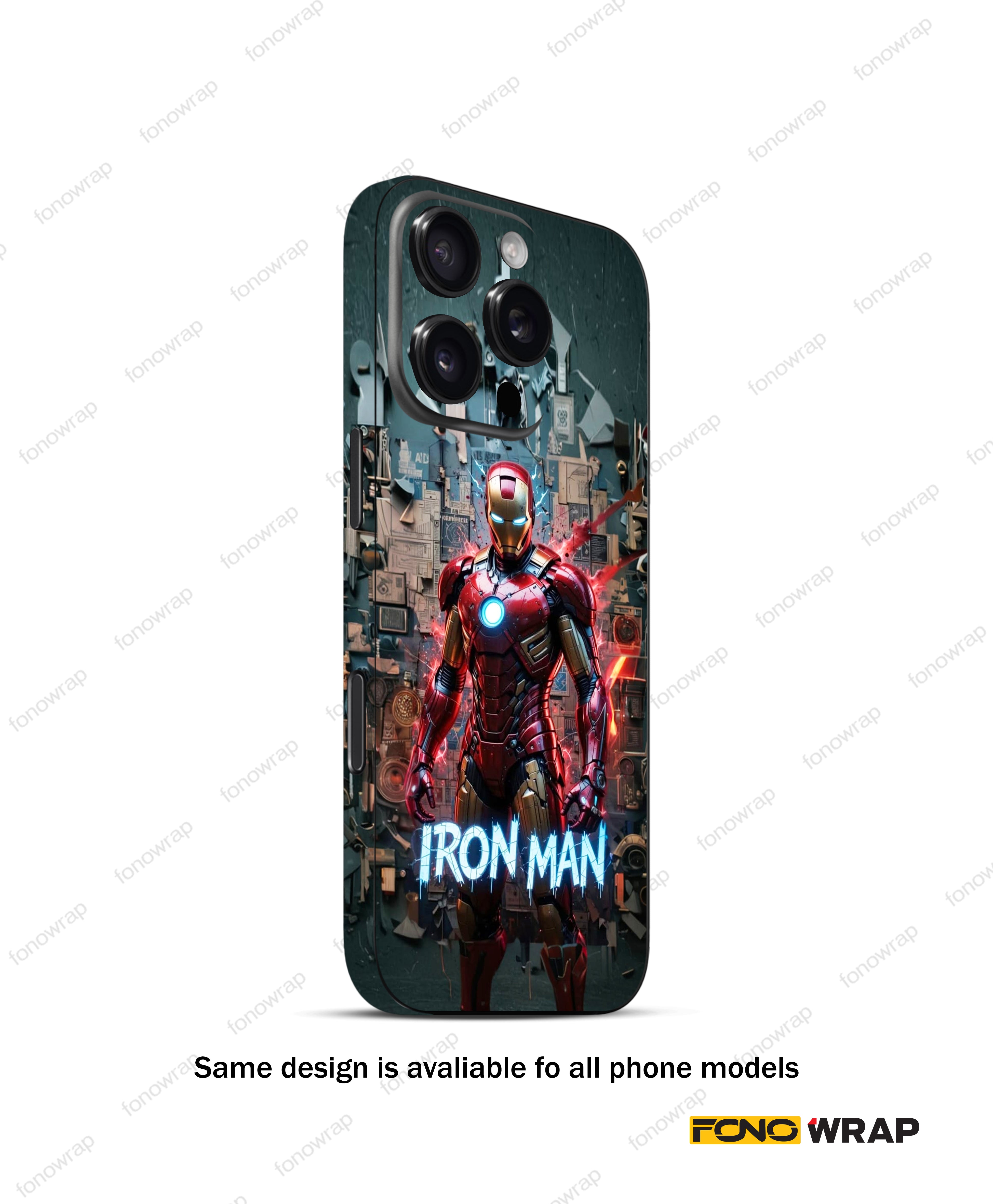Iron Man 3D Embossed Mobile Skin