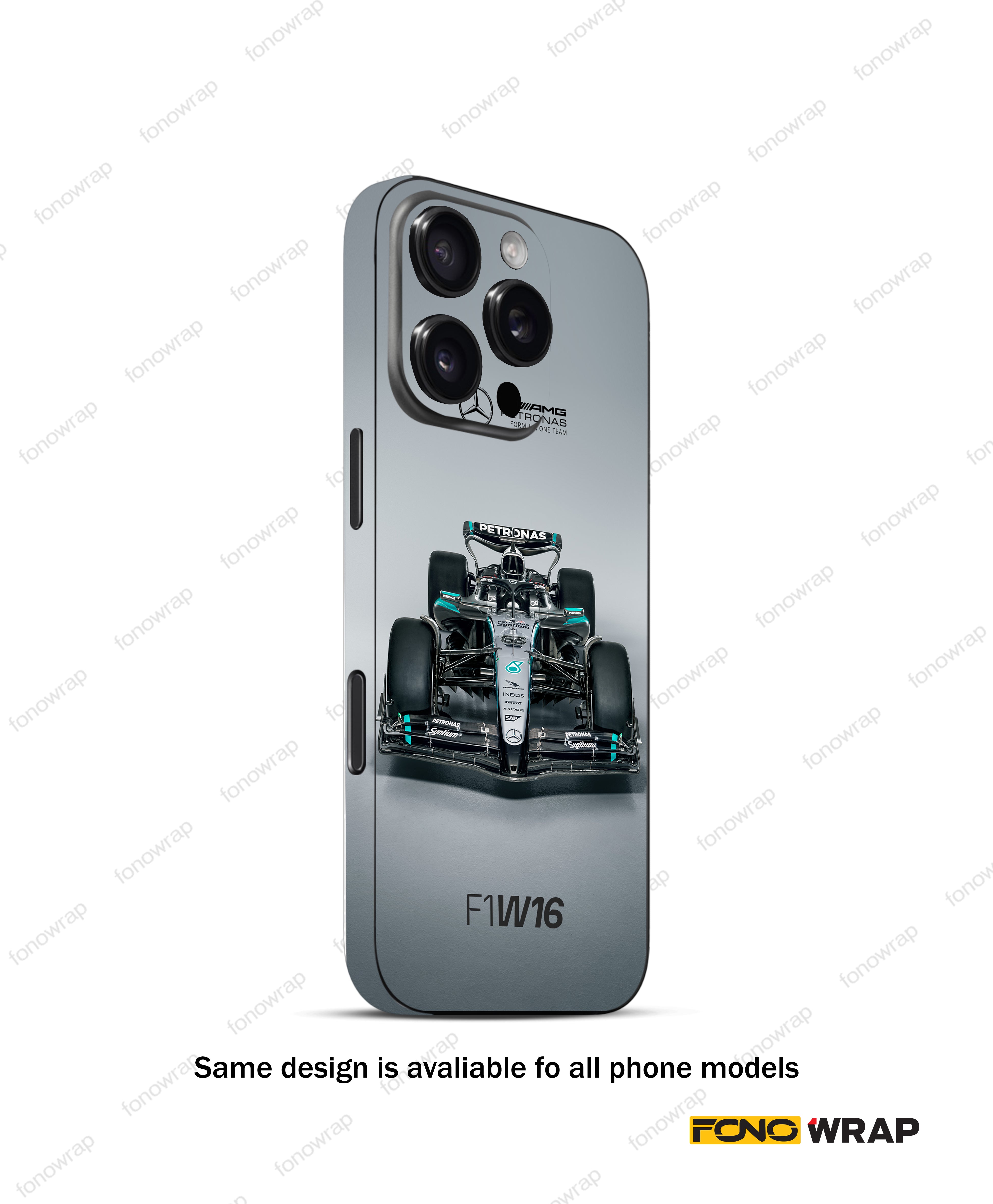 AMG Petronas 3D Embossed Mobile Skin