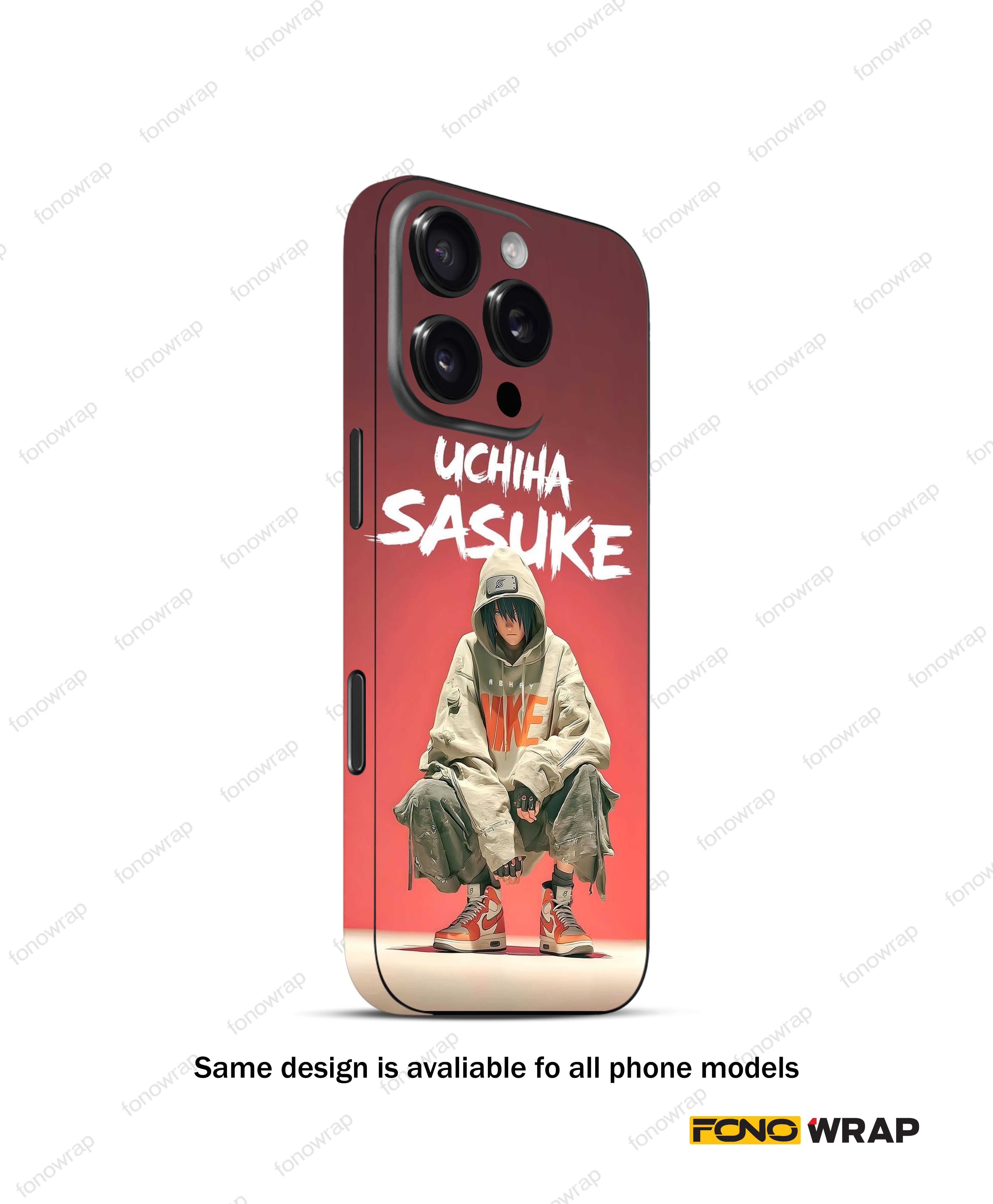 Uchiha Sasuke 3D Embossed Mobile Skin