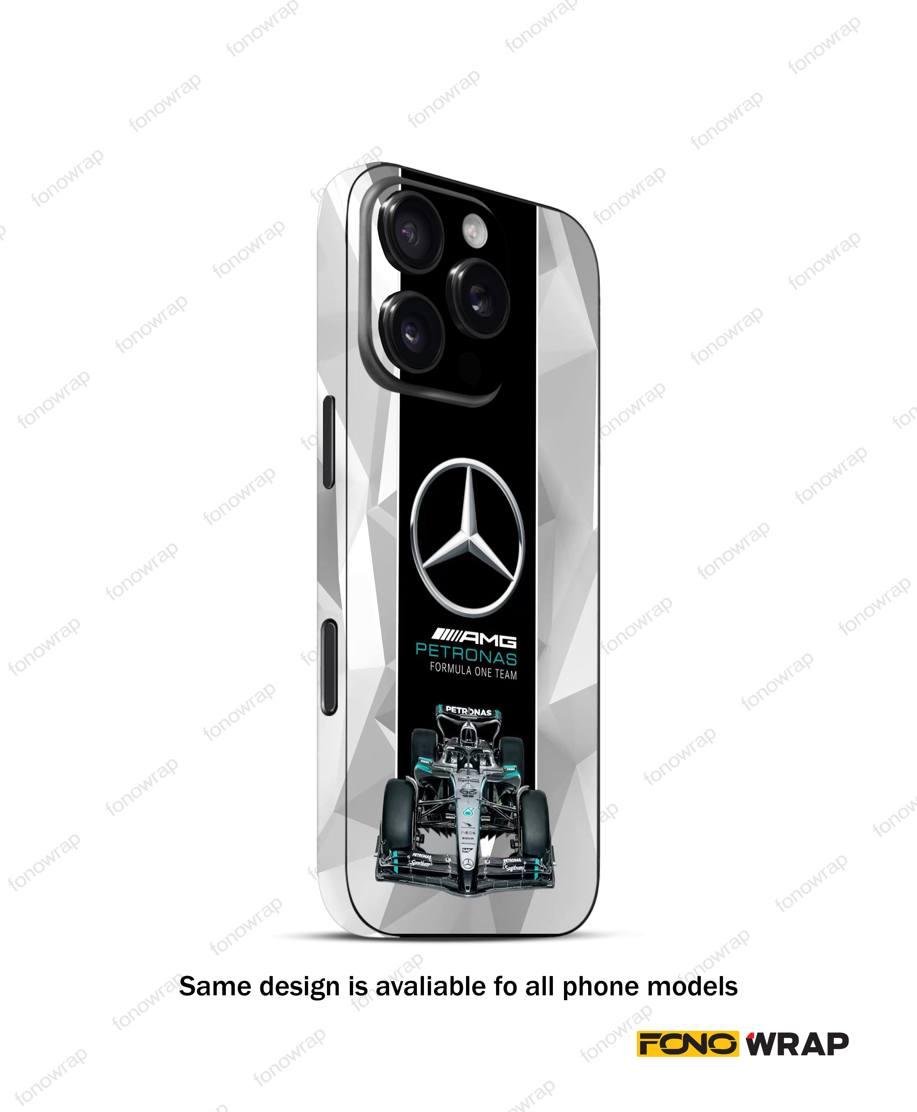 AMG Petronas F1 3D Embossed Mobile Skin
