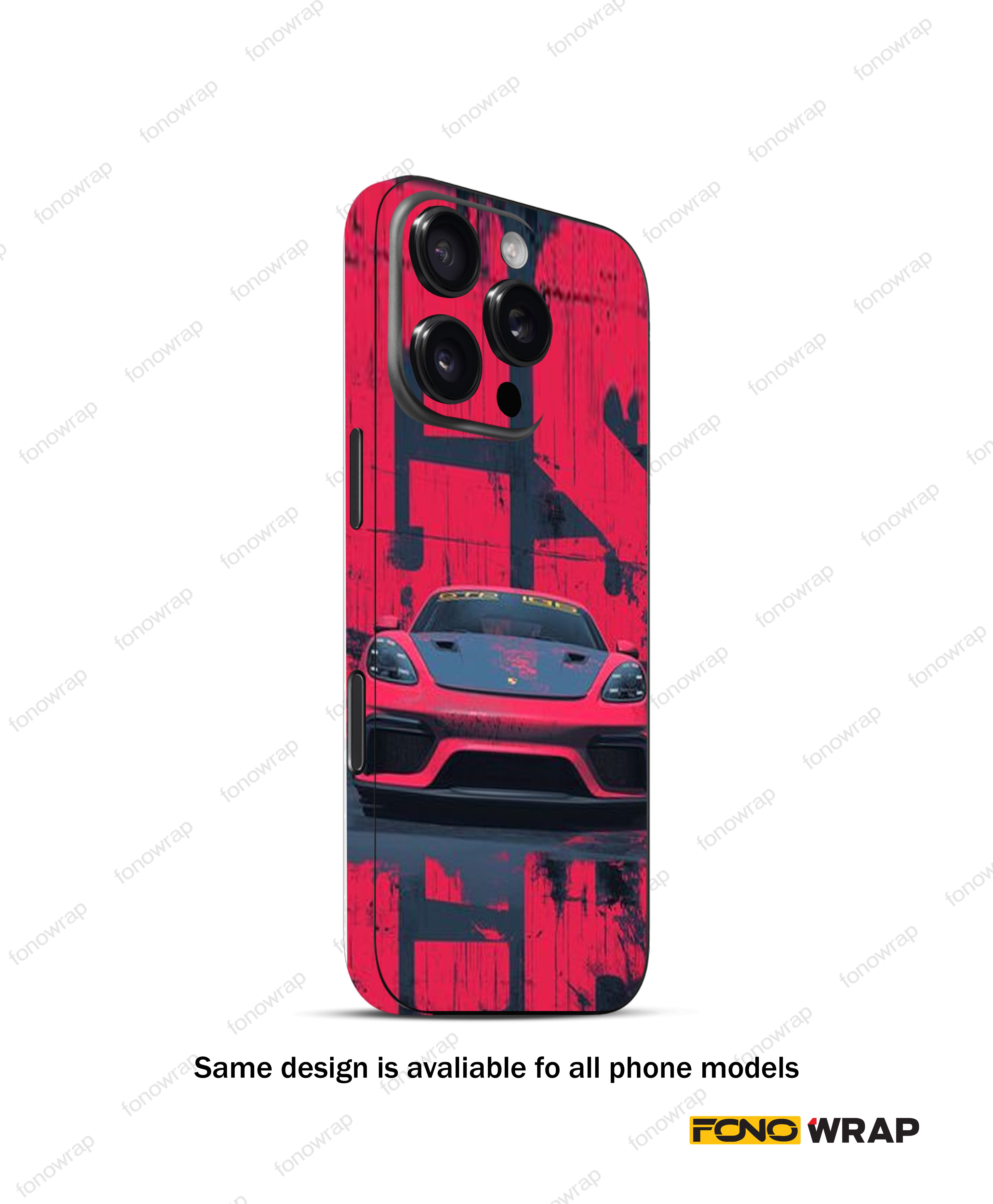 Porsche GT4 3D Embossed Mobile Skin