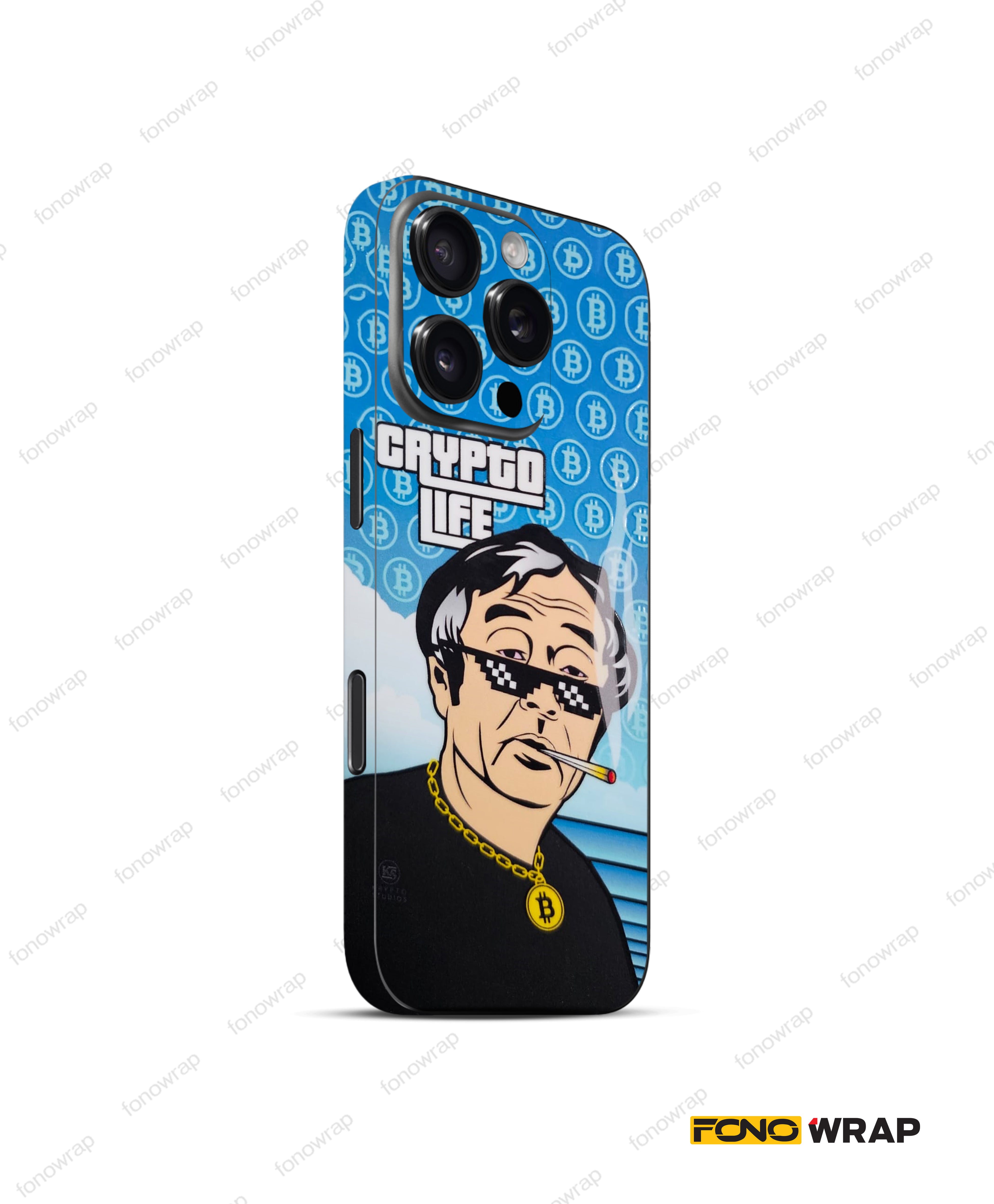 Crypto Life 3D Embossed Mobile Skin
