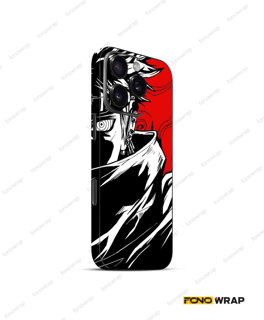 Red Gaze Naruto Anime Embossed Mobile Skin