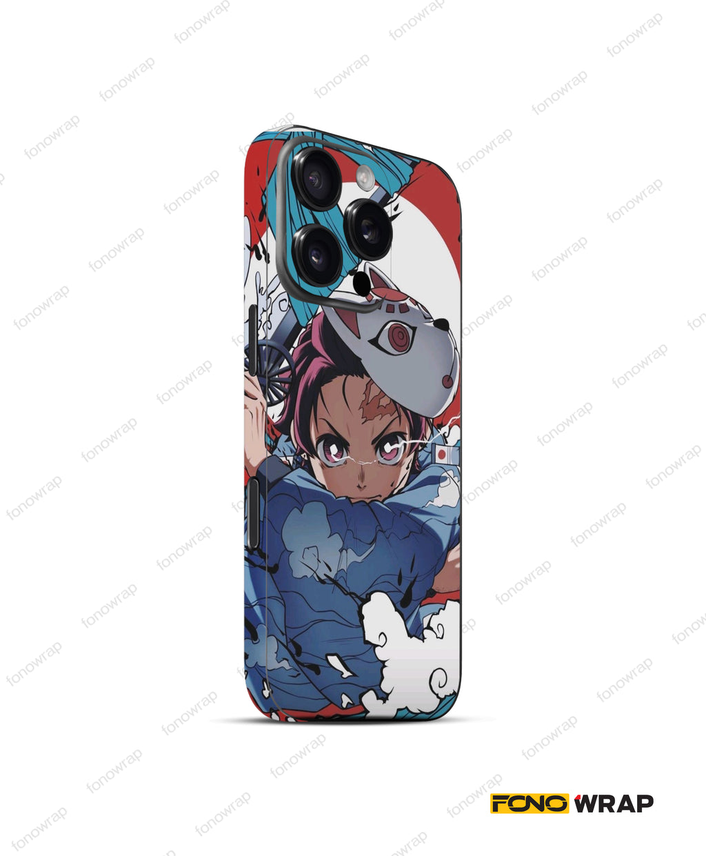 Tanjiro's Fox Mask Embossed Mobile Skin