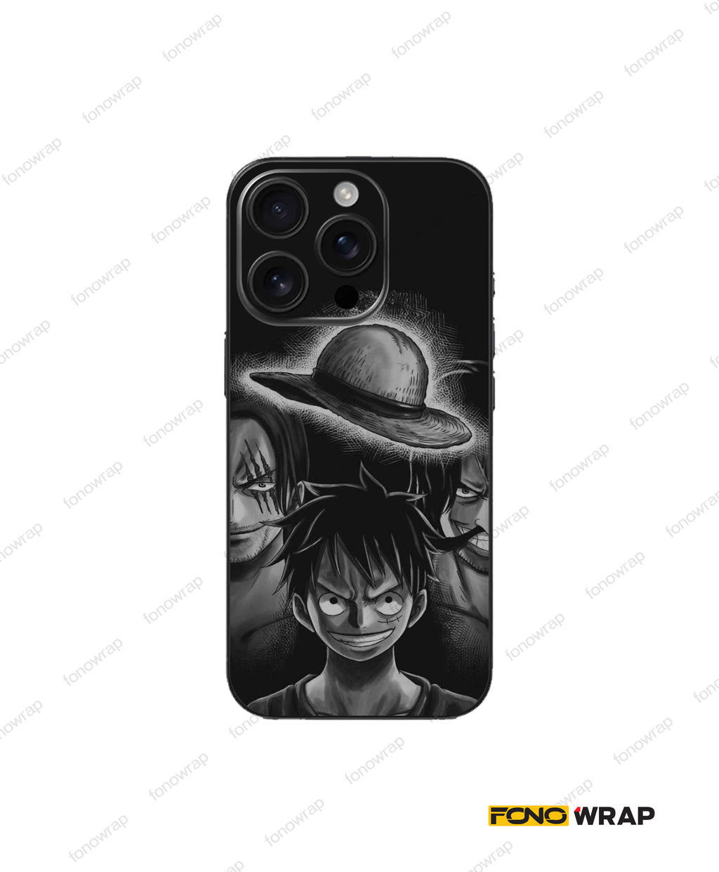 Black Fuffy Hat Embossed Mobile Skin