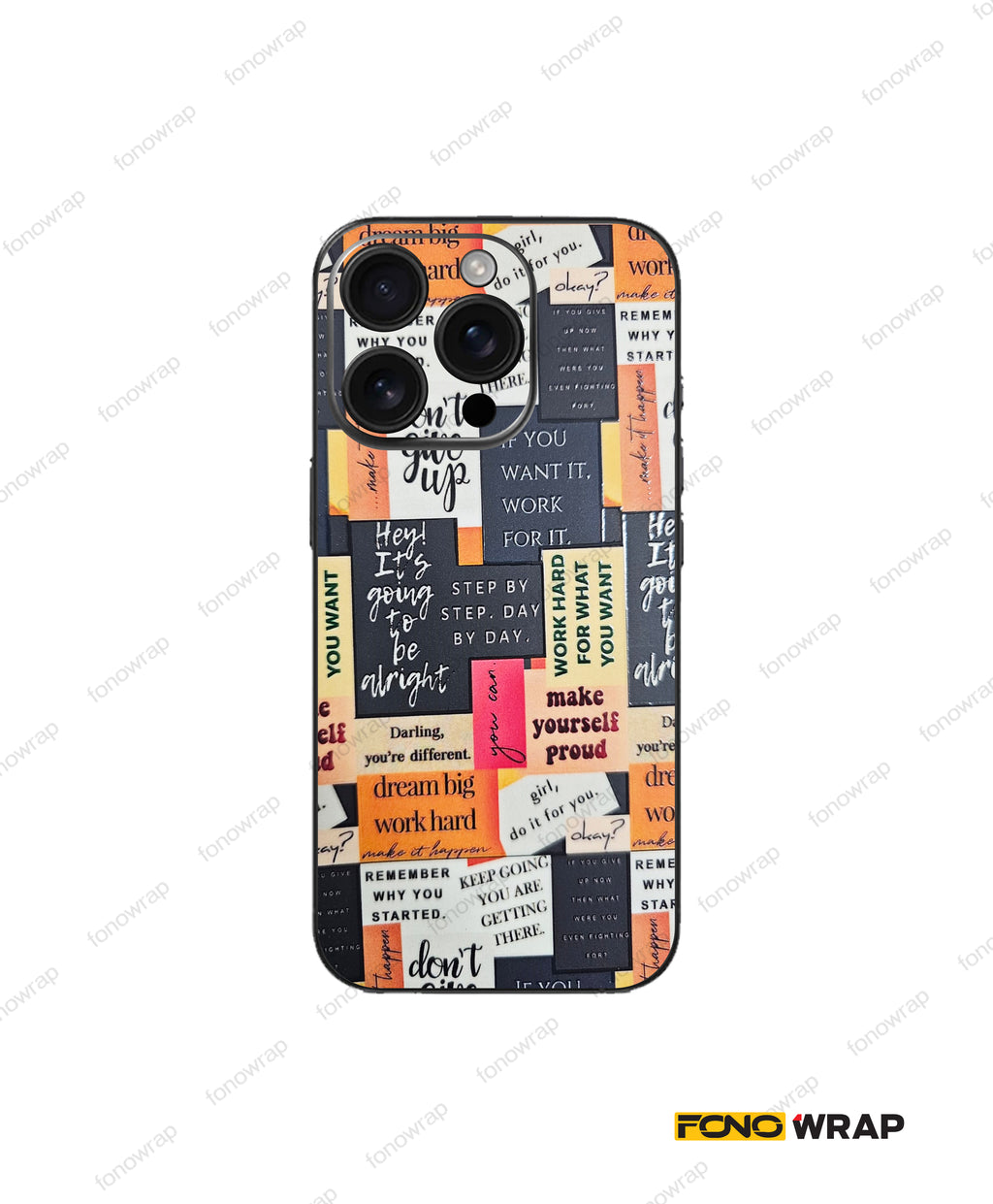 Motivational  Embossed Mobile Skin