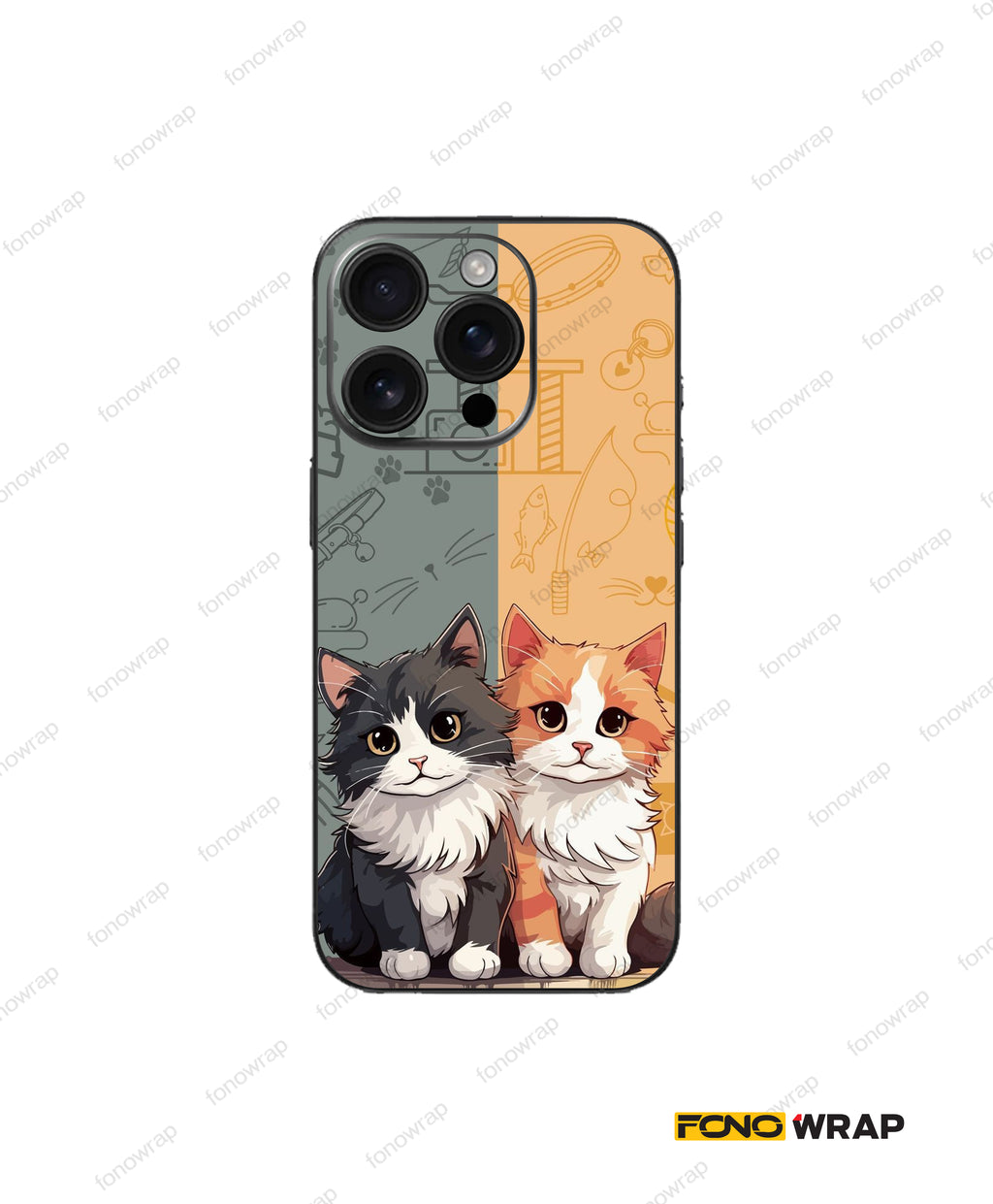 Kitties Embossed Mobile Skin