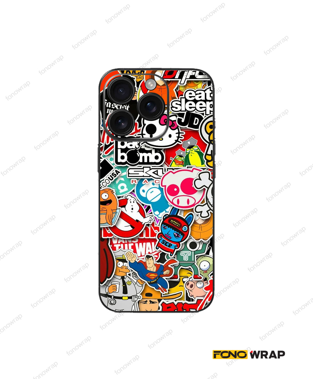 Cartoonish Bright Embossed Mobile Skin