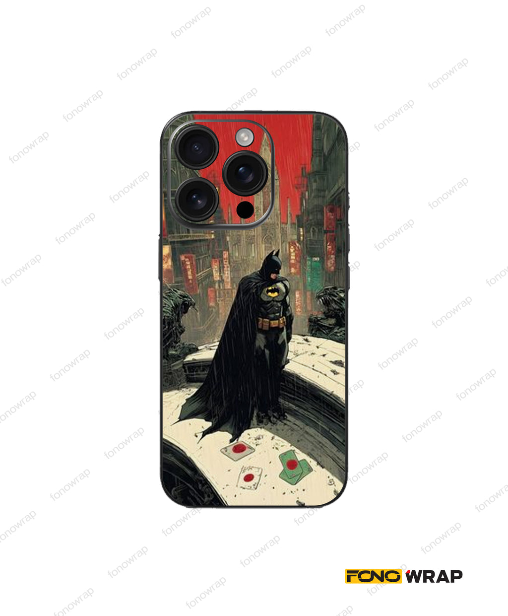 Gotham Bat Embossed Mobile Skin