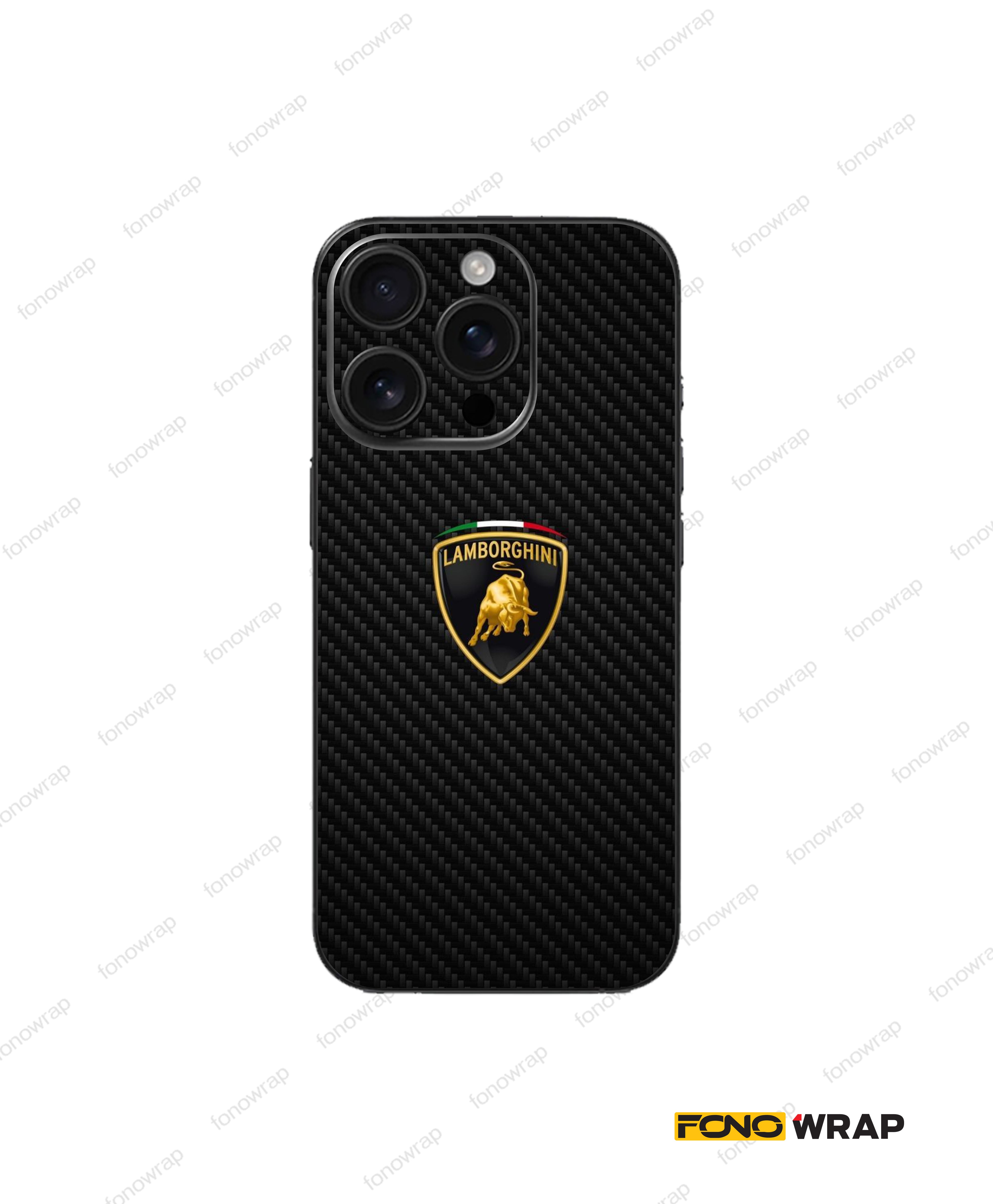 Lambo CF 3D Embossed Mobile Skin