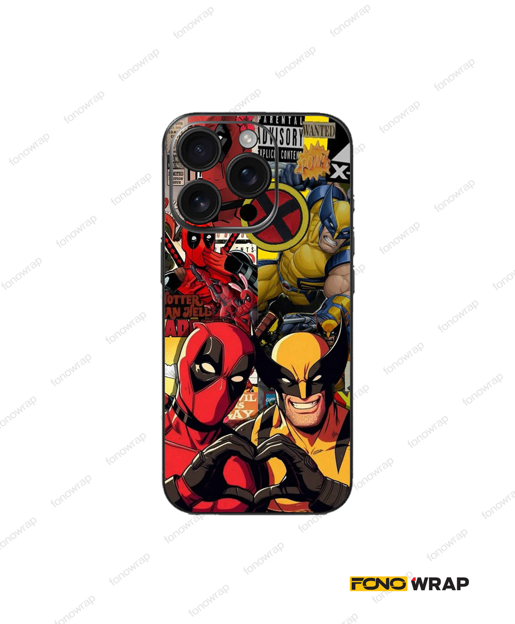Deadpool Vs Wolverine Embossed Mobile Skin