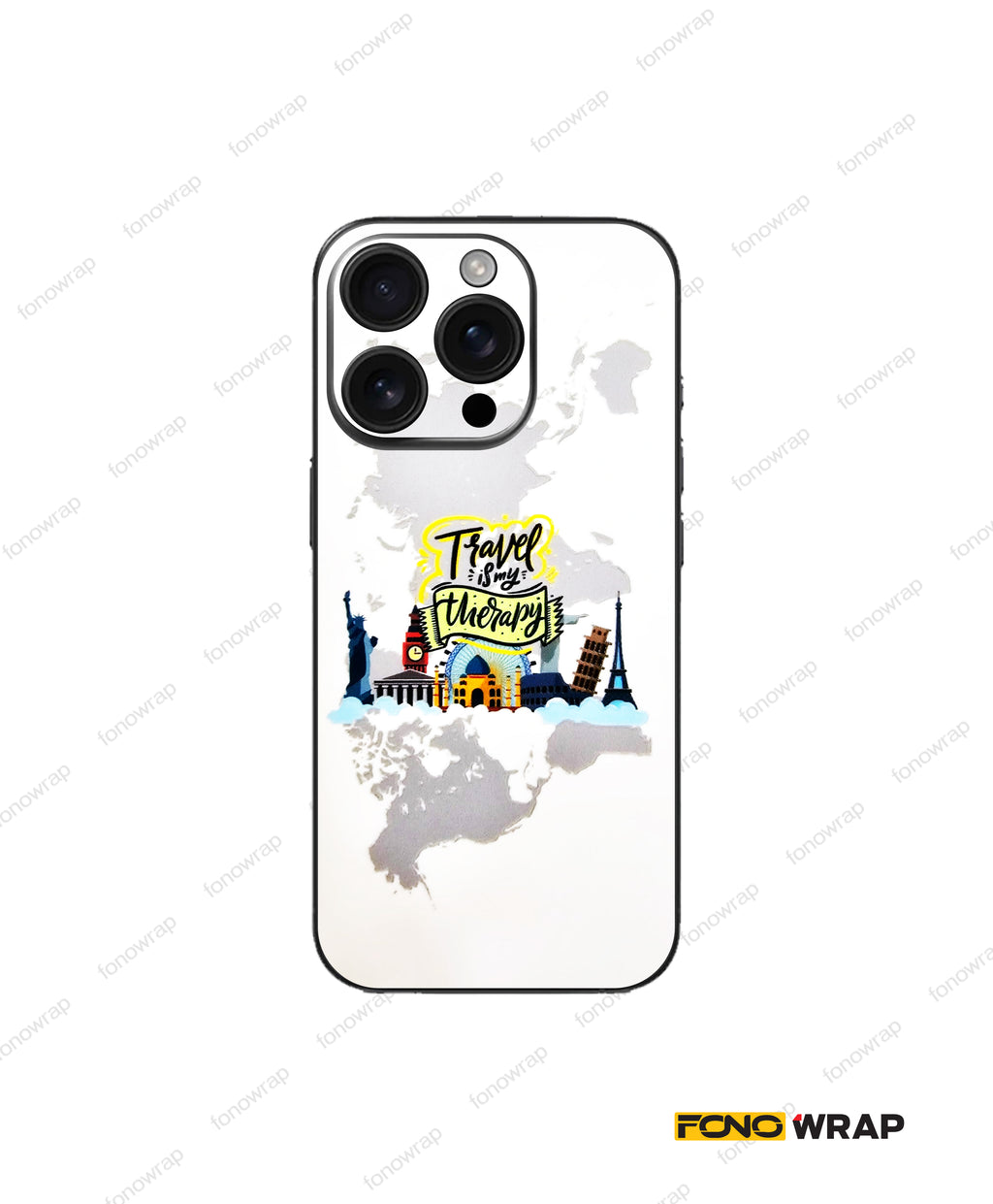 Travel Lover Embossed Mobile Skin