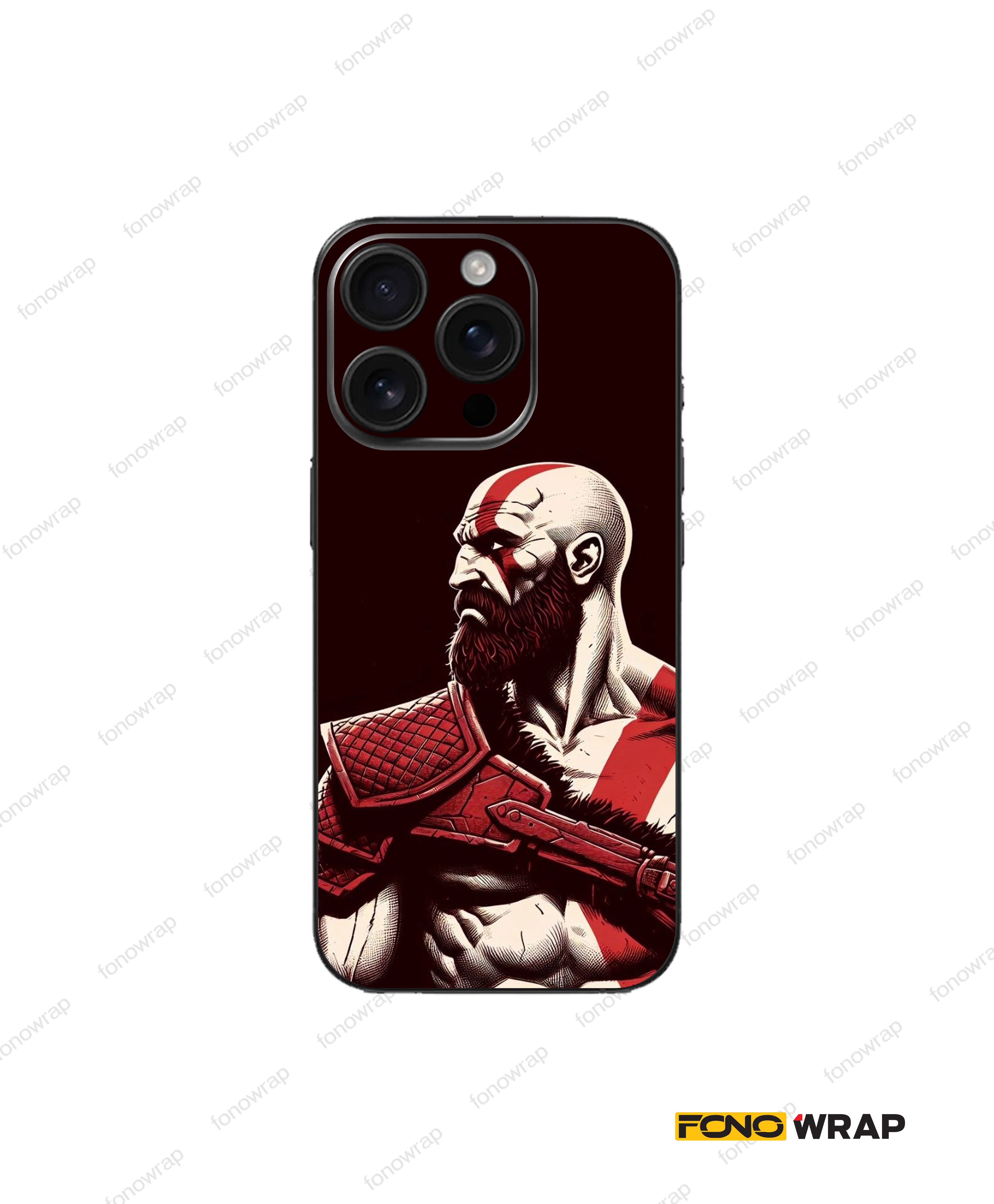 Kratos 3D Embossed Mobile Skin