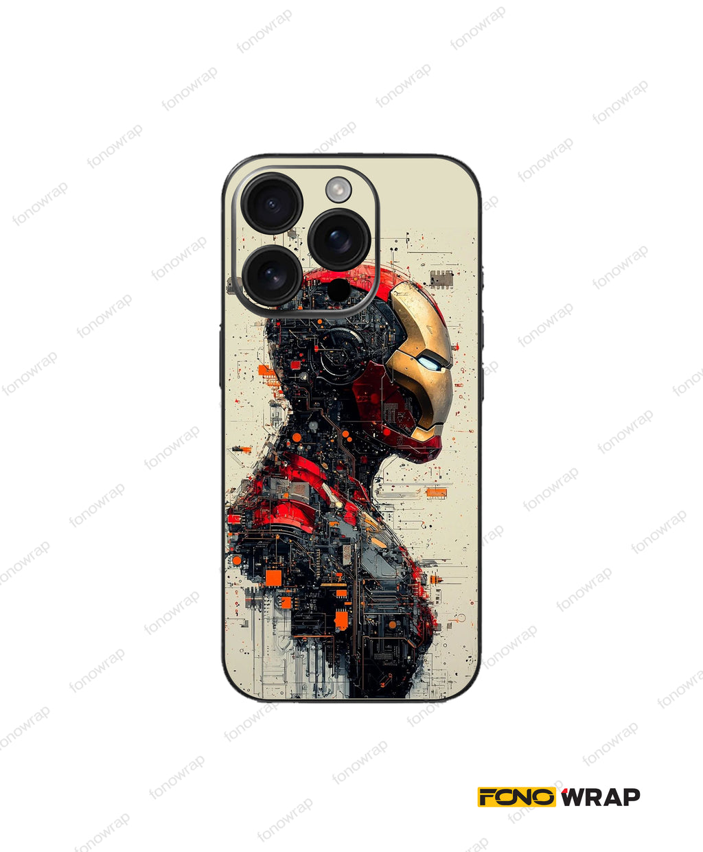 Tony Stark Embossed Mobile Skin