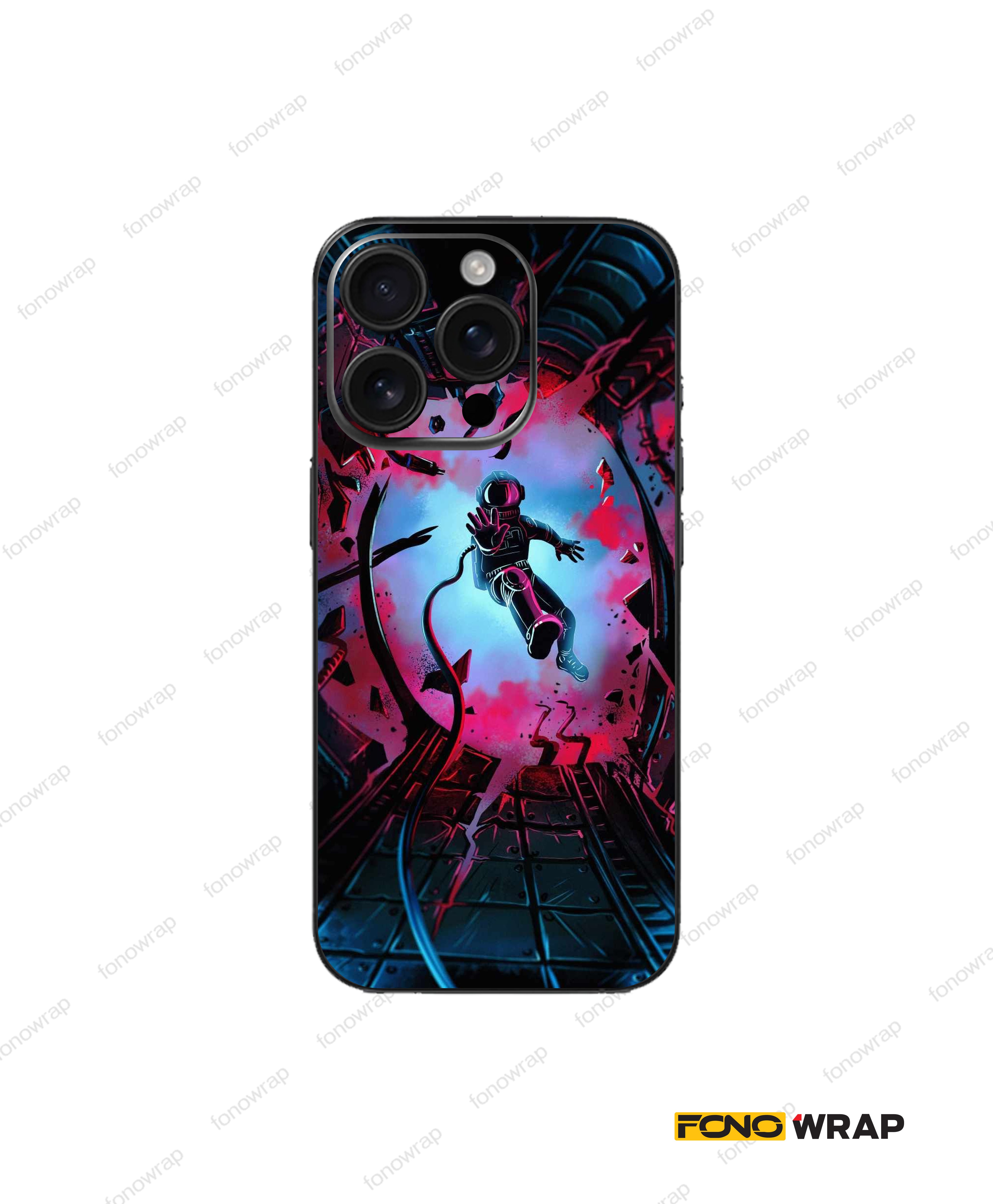 Lost Astronaut 3D Embossed Mobile Skin