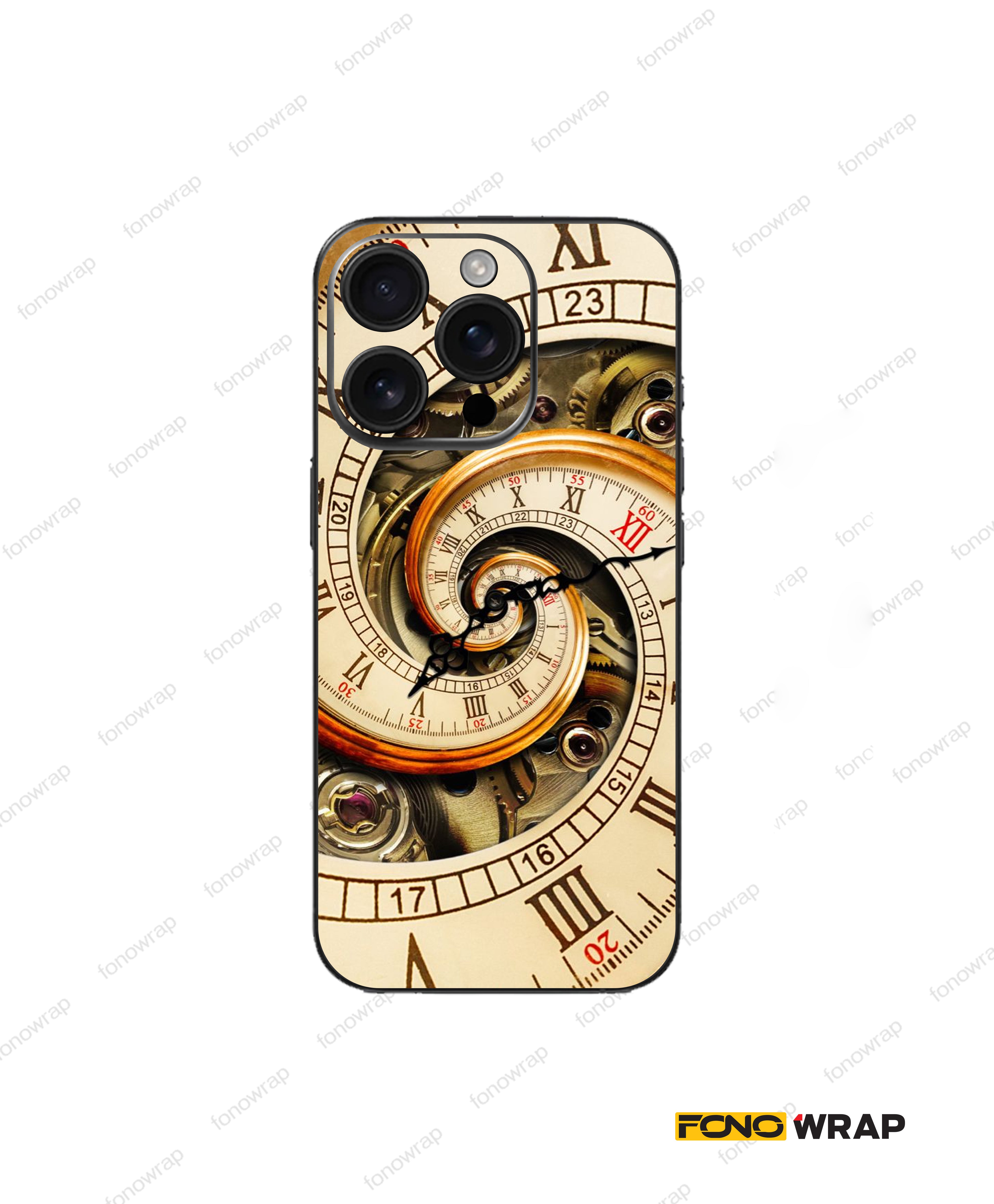Time Woven 3D Embossed Mobile Skin