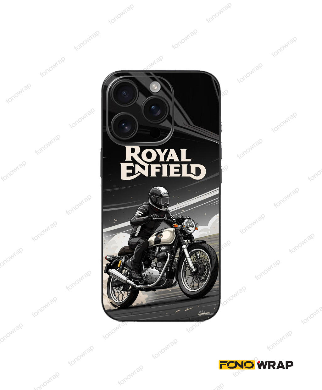 Royal Enfield Embossed Mobile Skin