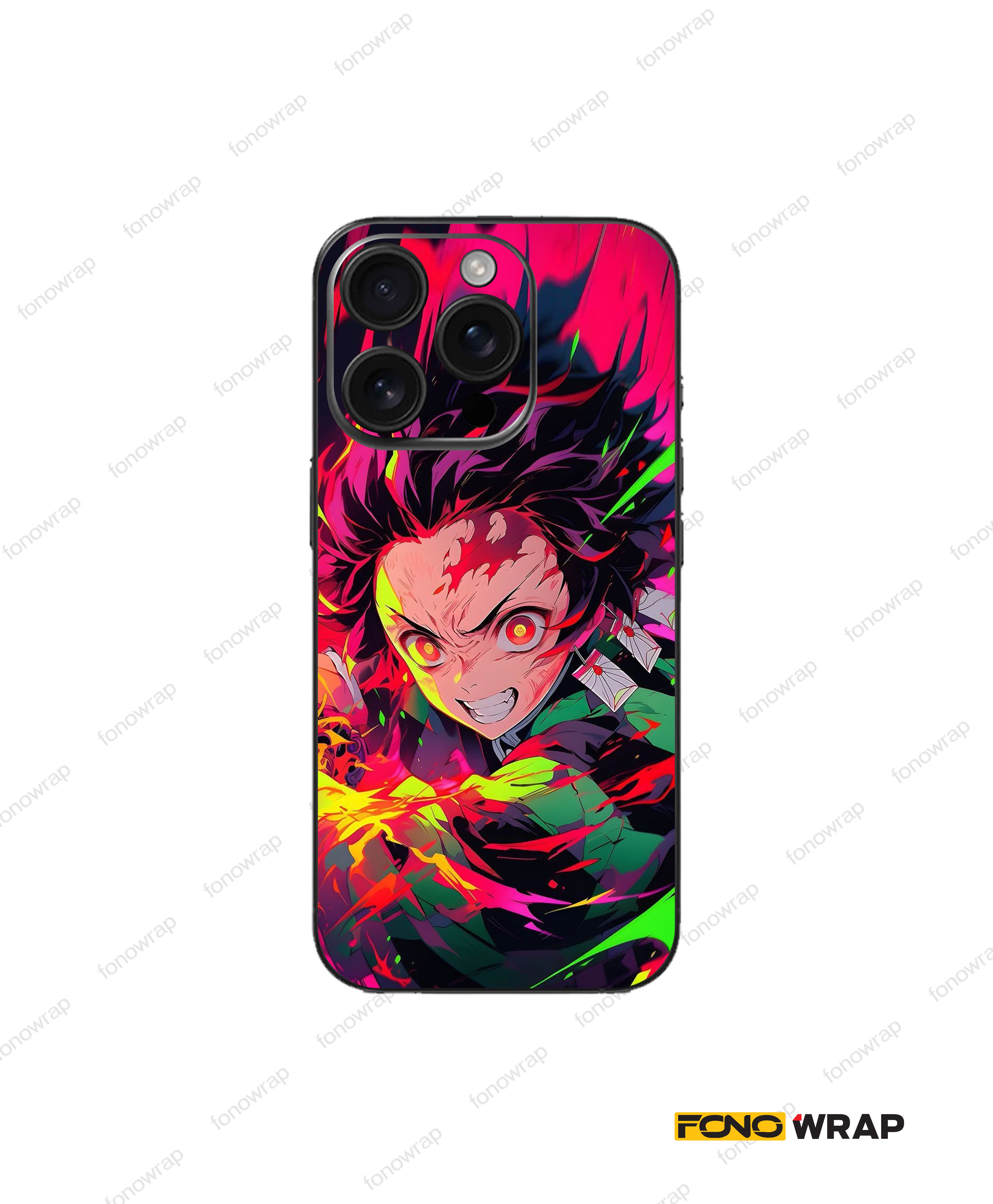 Tanjiro Kamado Demon 3D Embossed Mobile Skin