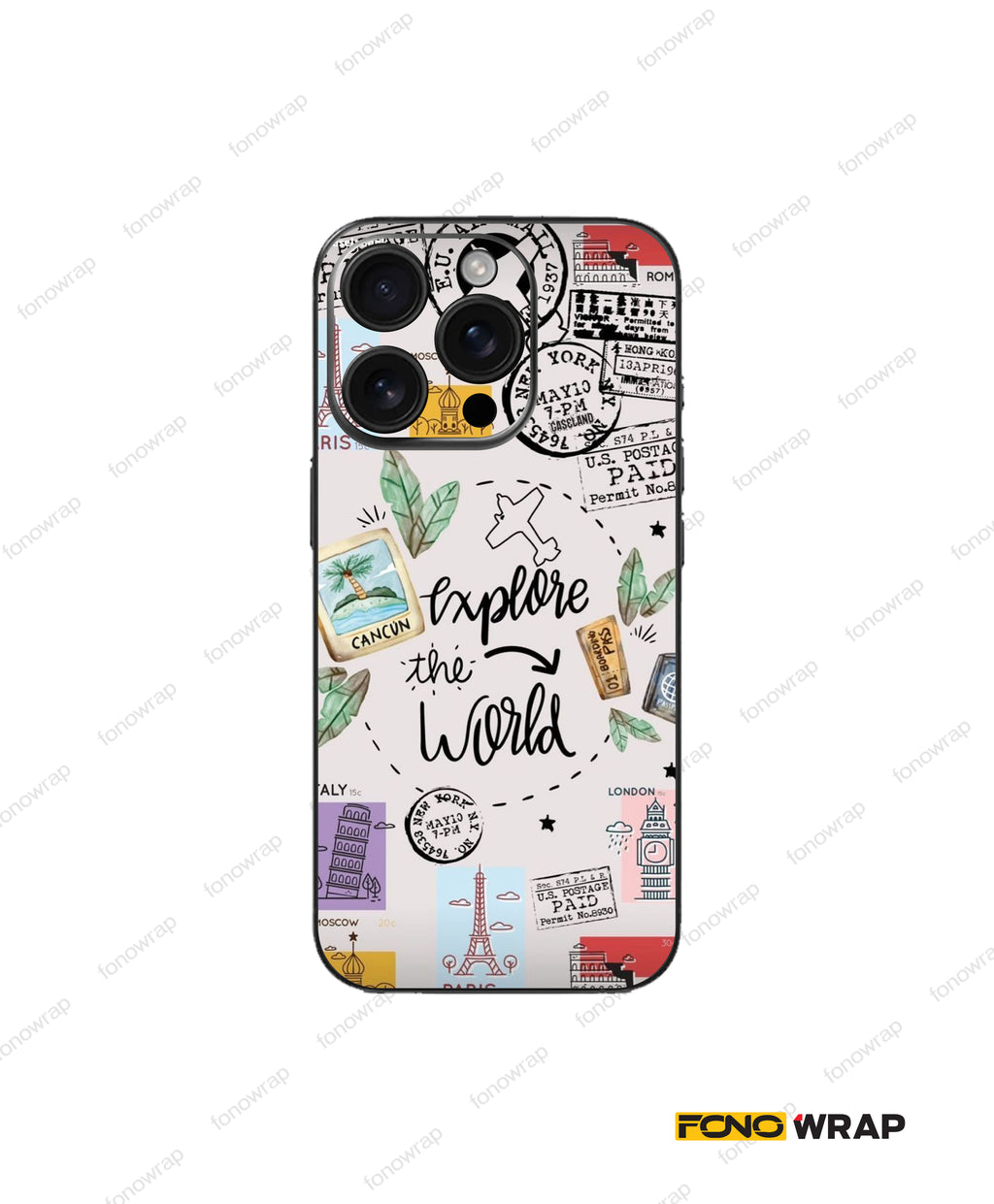 Wanderlust Embossed Mobile Skin