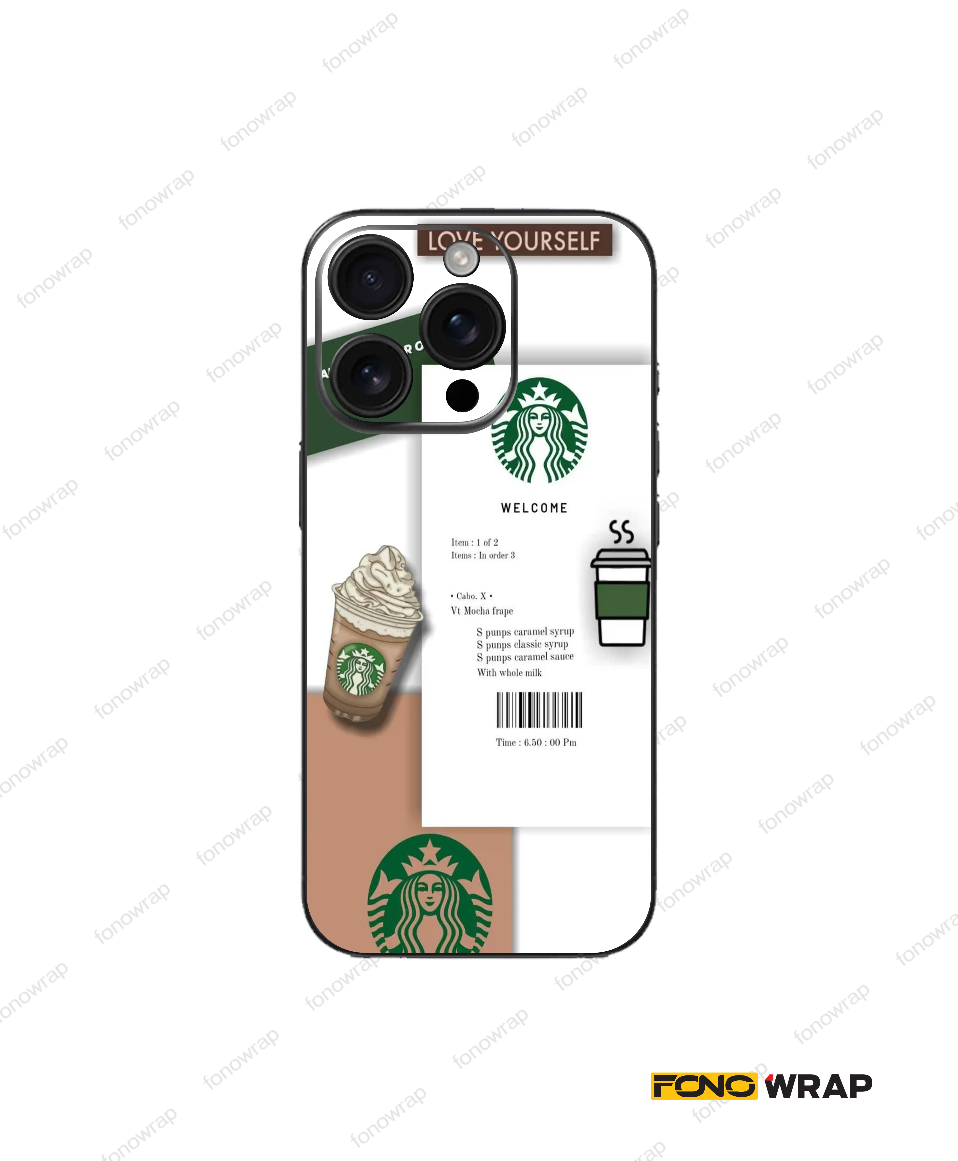 Barista Land 3D Embossed Mobile Skin