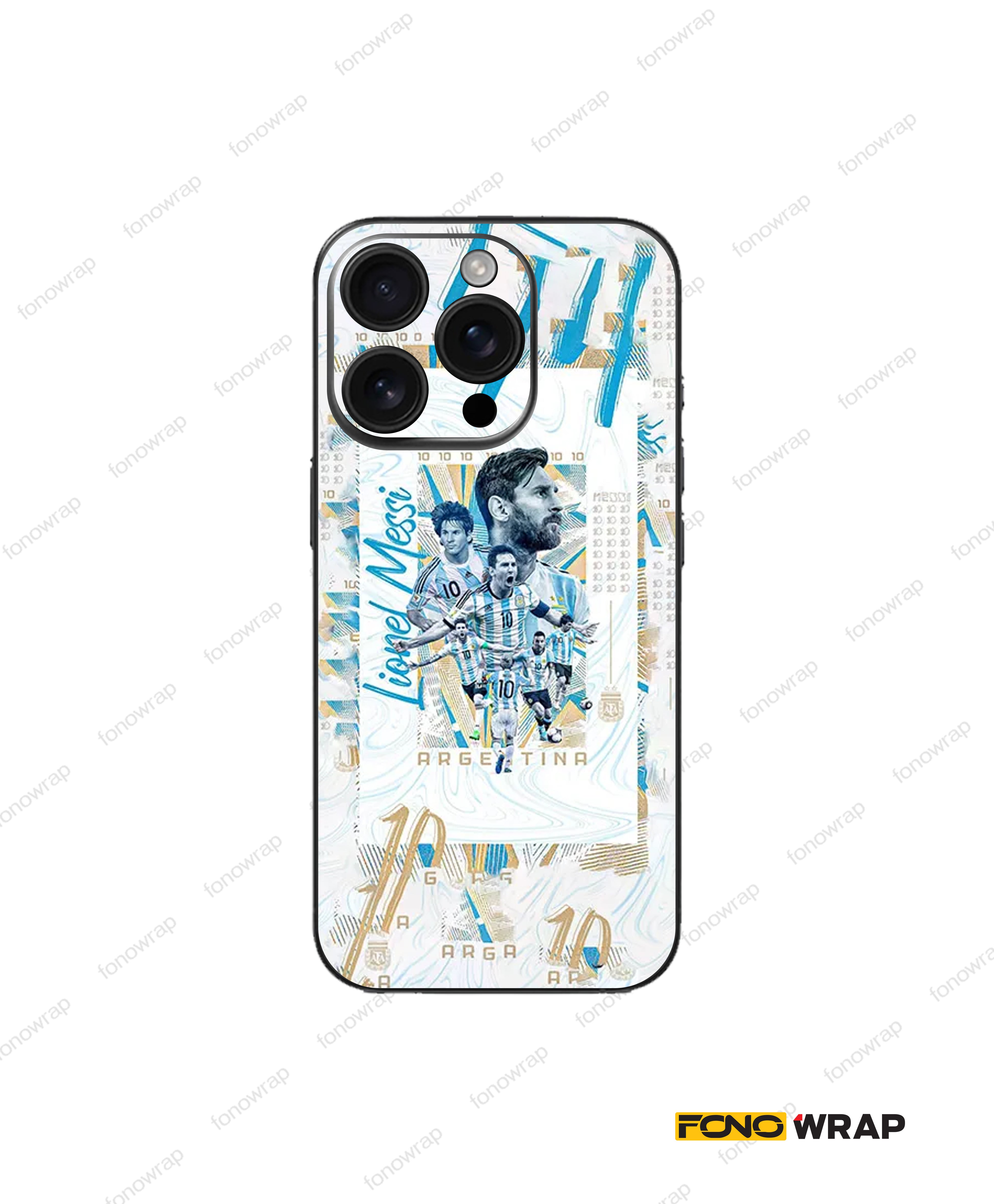 Messi 10 3D Embossed Mobile Skin