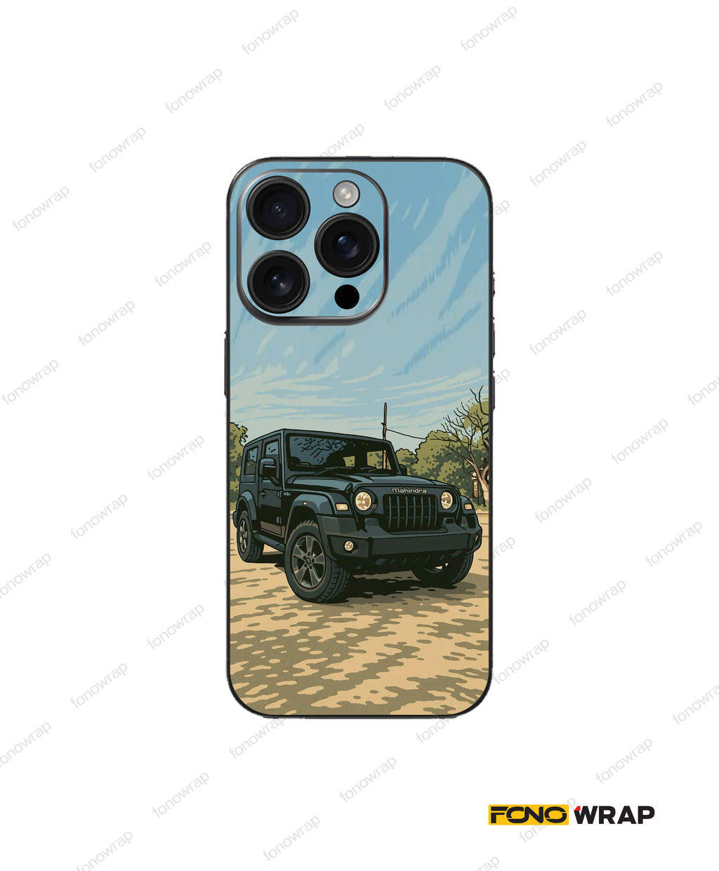 Indian Wrangler Embossed Mobile Skin