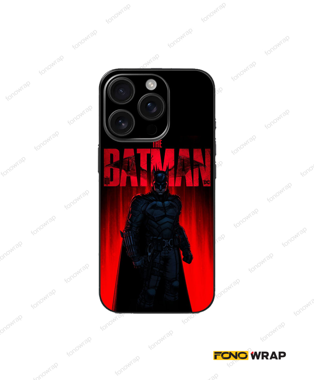 Batman Fiery Embossed Mobile Skin