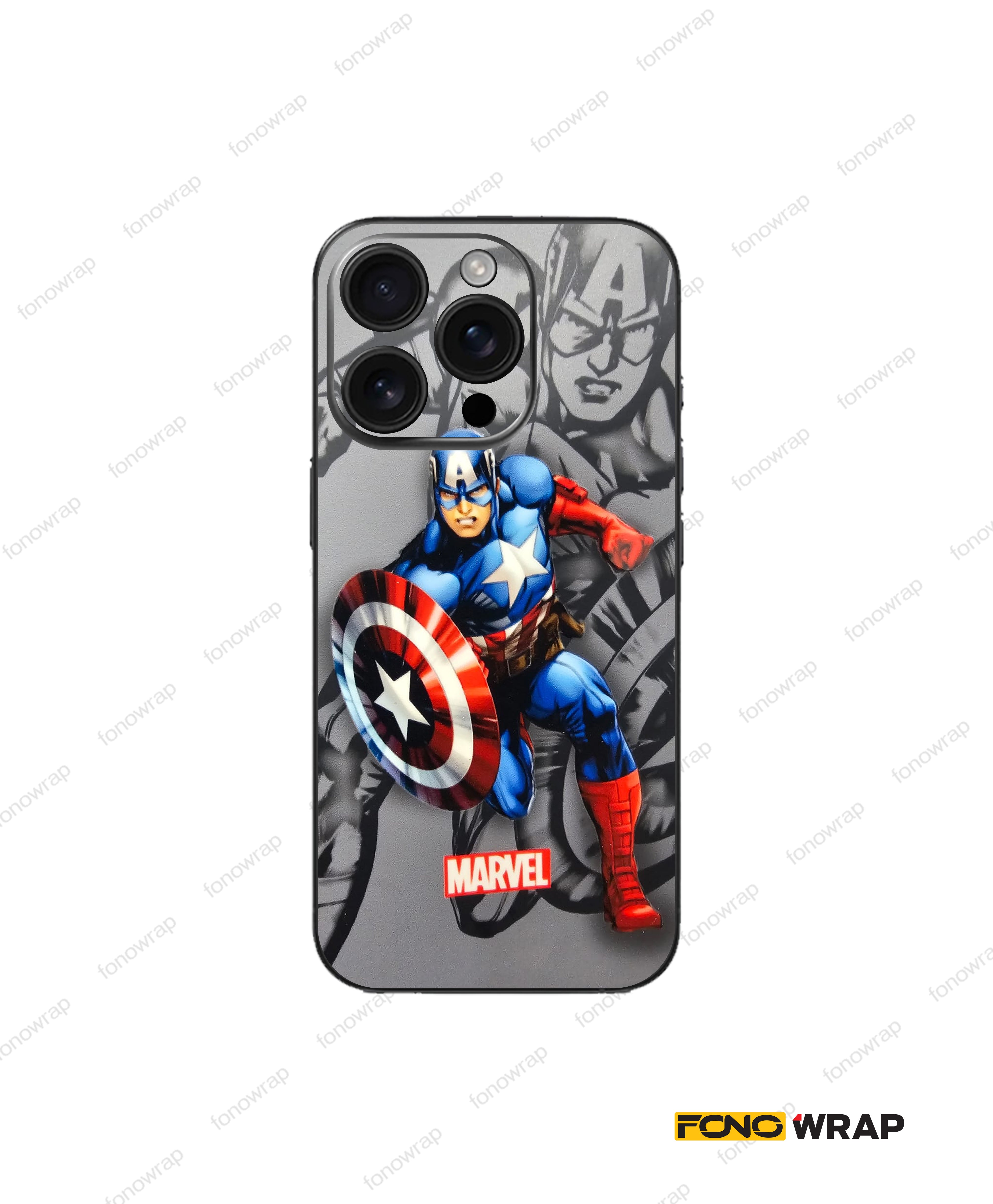 Captain America V3 3D Embossed Mobile Skin