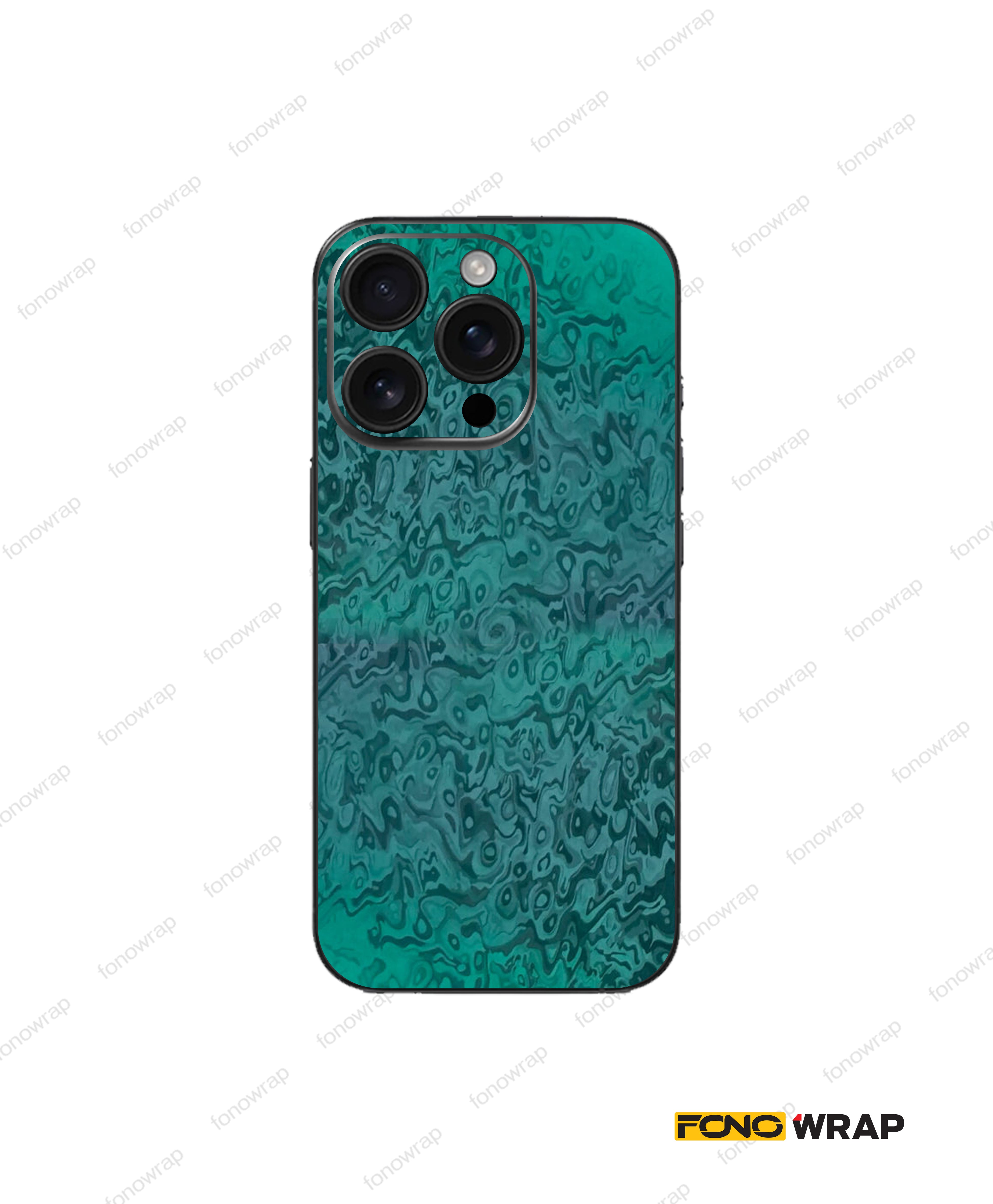 Hunter Green Water Ripple Textured Mobile Skin