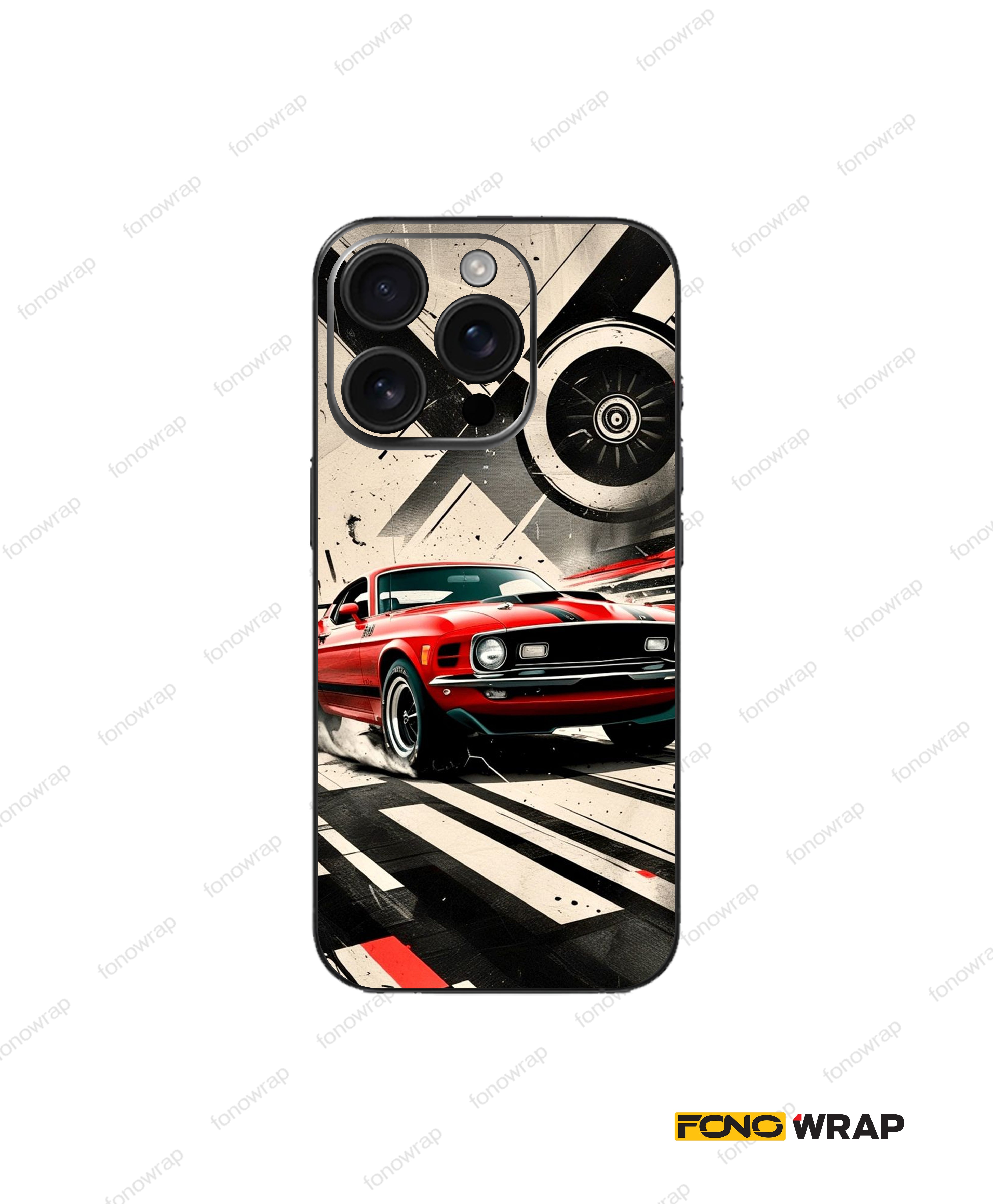 Classic Red 3D Embossed Mobile Skin