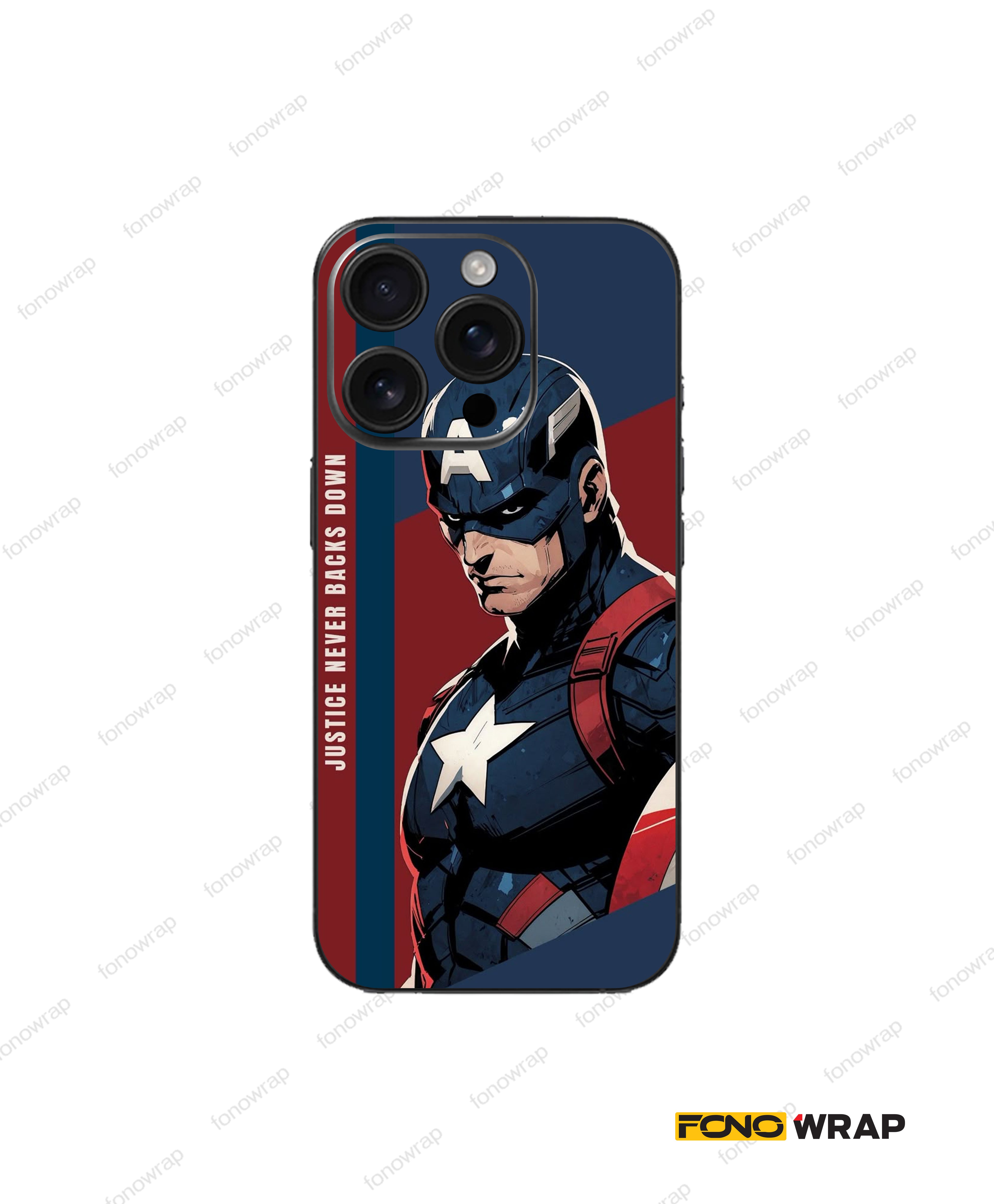 Captain America 3D Embossed Mobile Skin