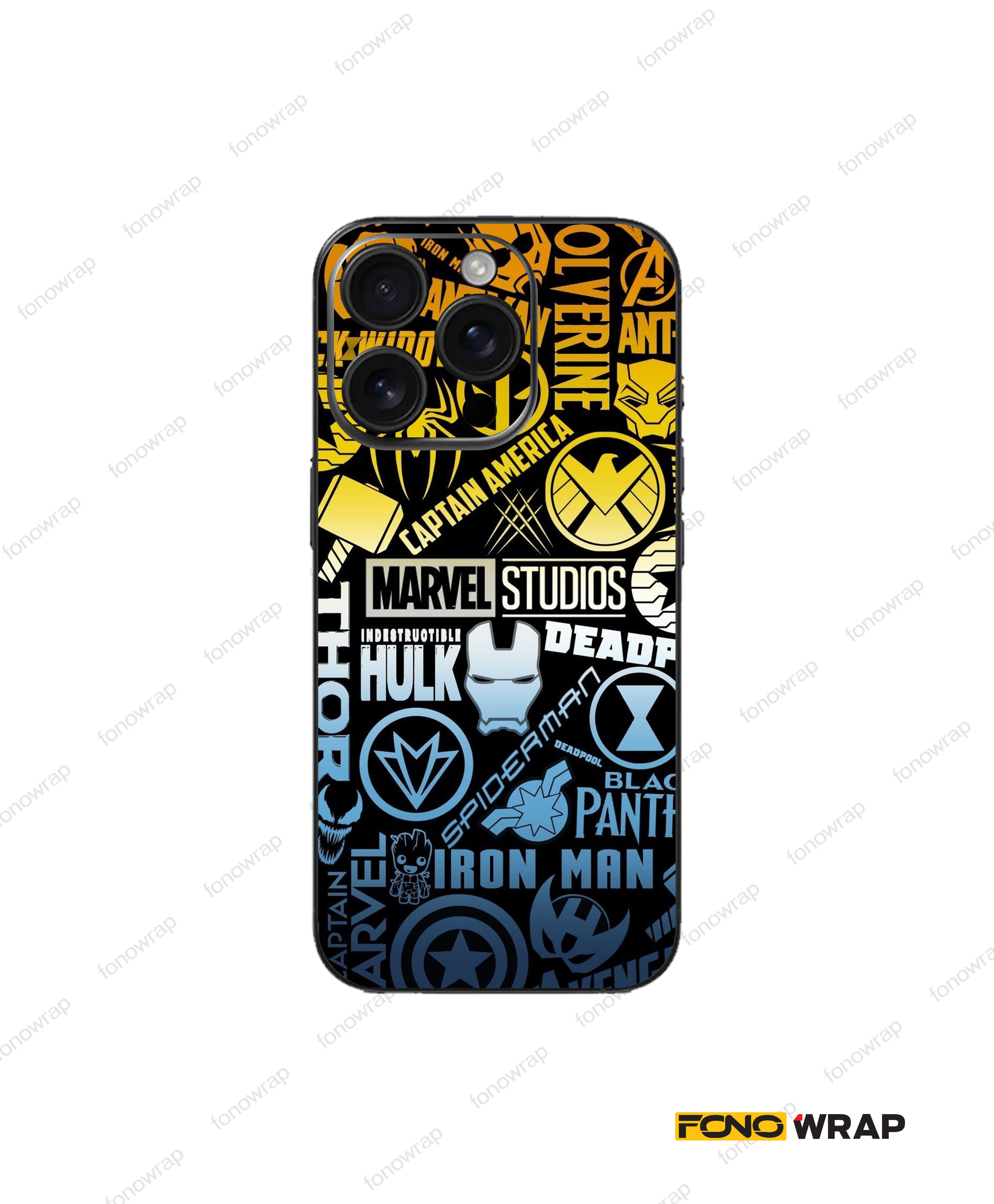 Marvel 3D Embossed Mobile Skin