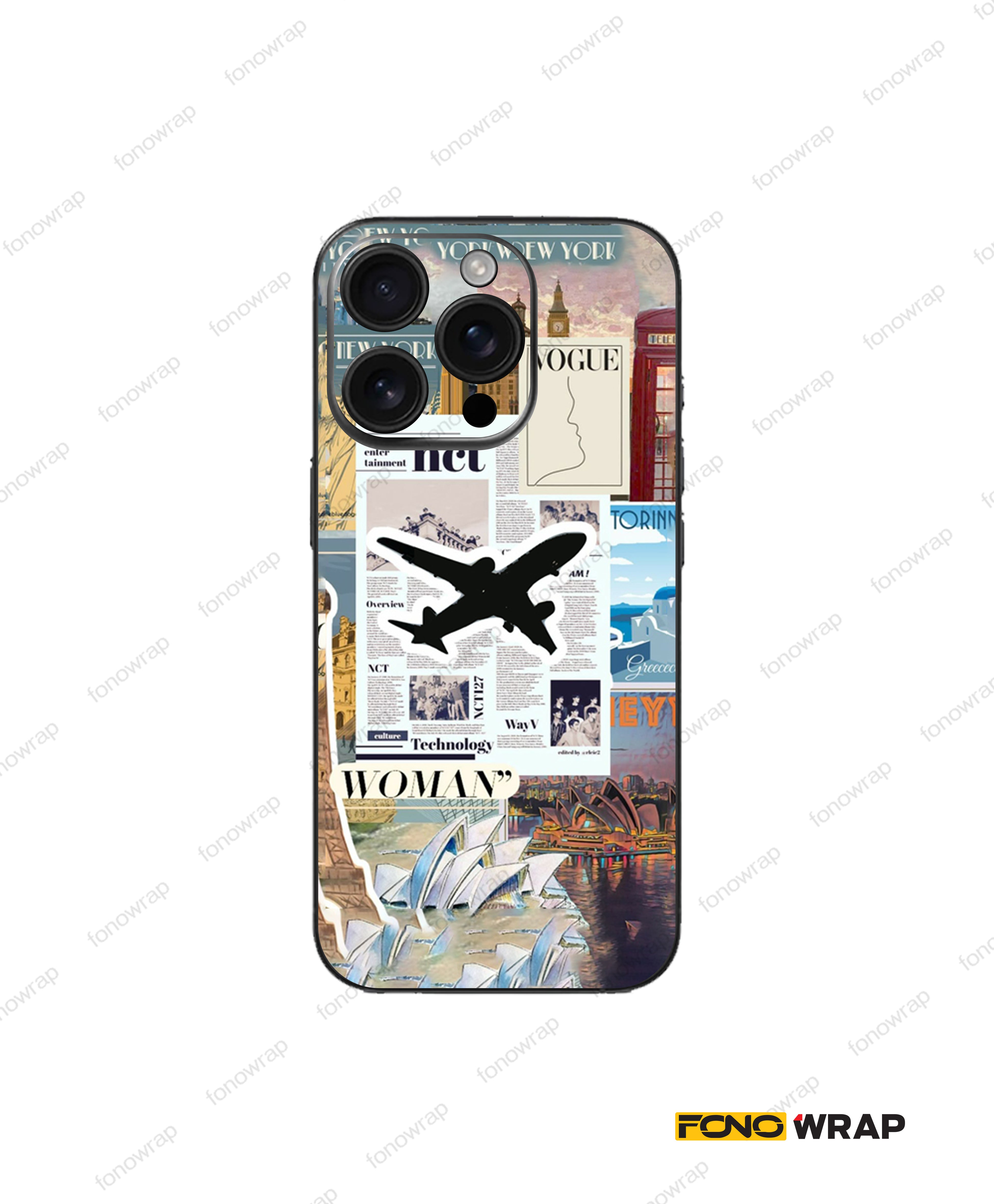 Travel 01 3D Embossed Mobile Skin