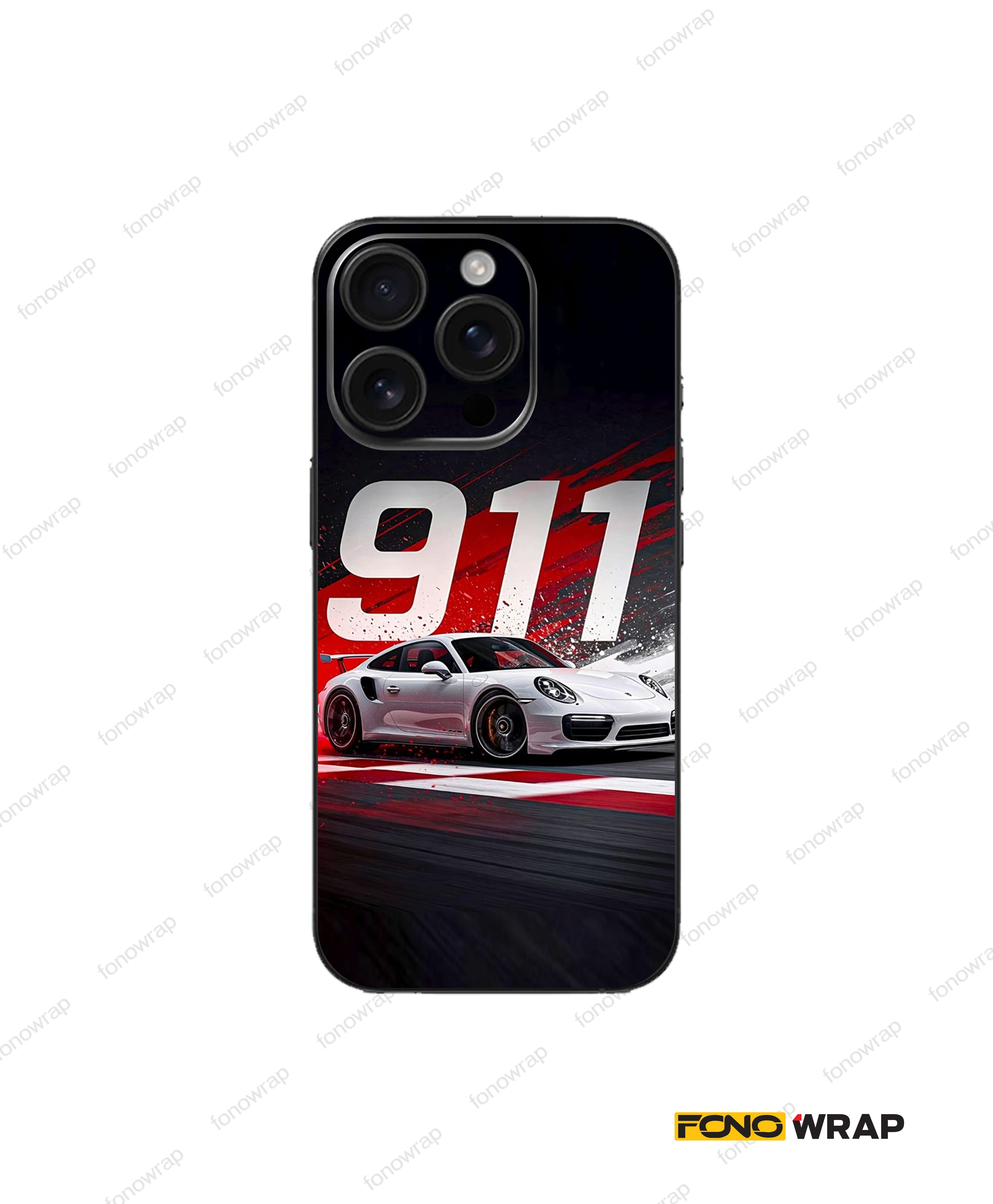 911 Sports 3D Embossed Mobile Skin